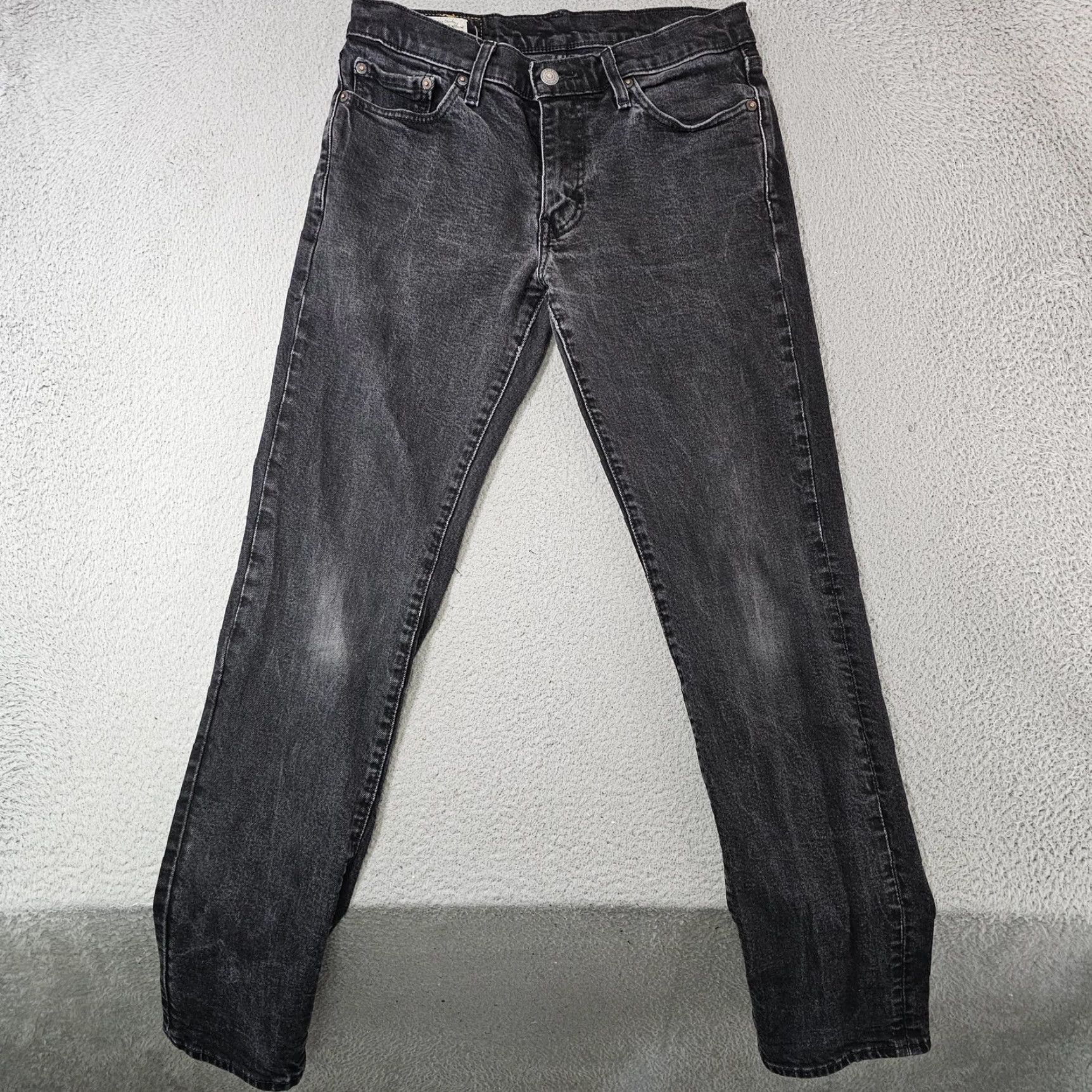 Levi's VINTAGE? No — Levis 511 Jeans Mens 30x29 (Tag 30x32) Charcoal Wash Slim Taper Stretch Denim Size US 30 / EU 46 - 2 Thumbnail