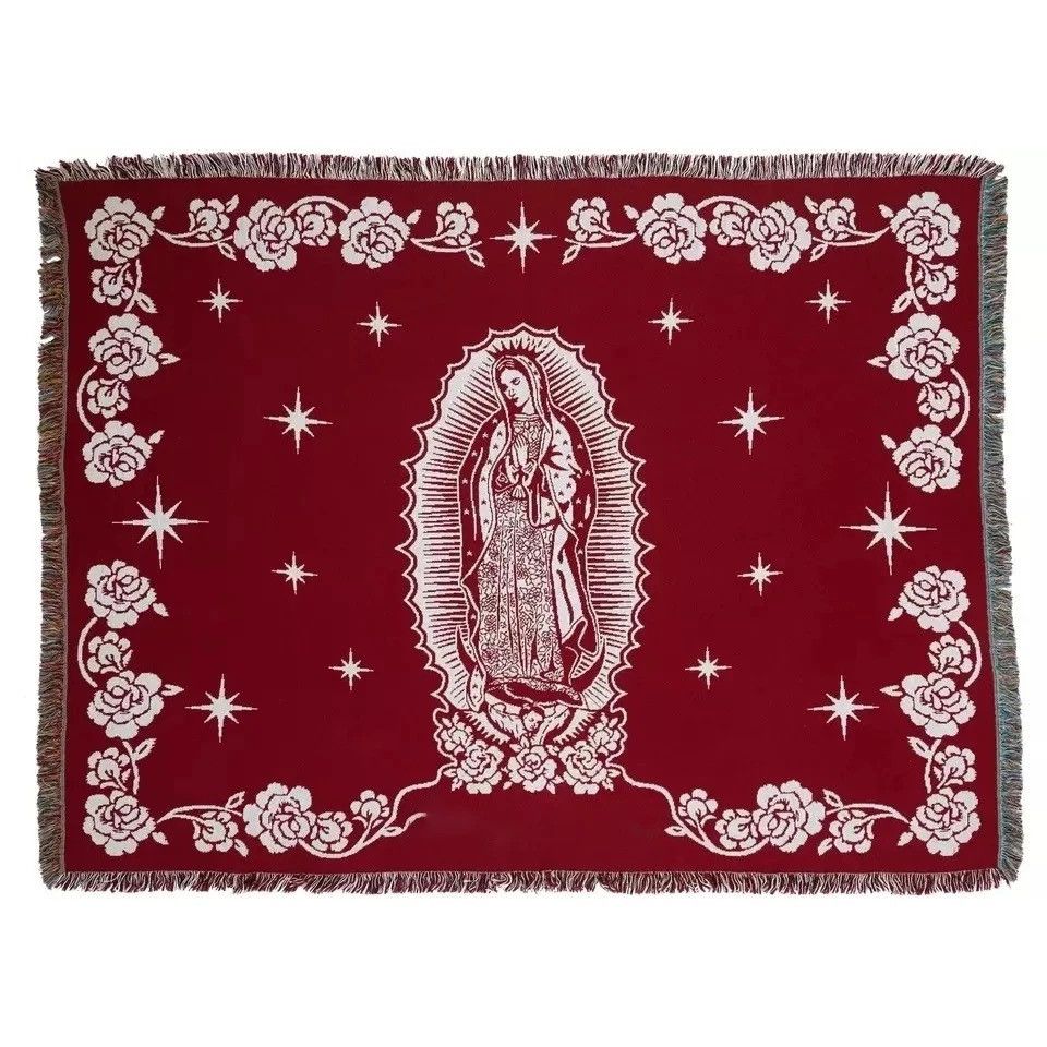 Japanese Brand × Vintage Maria Blanket The Virgin Mary Tapestry Office Air Condition Size ONE SIZE - 1 Thumbnail