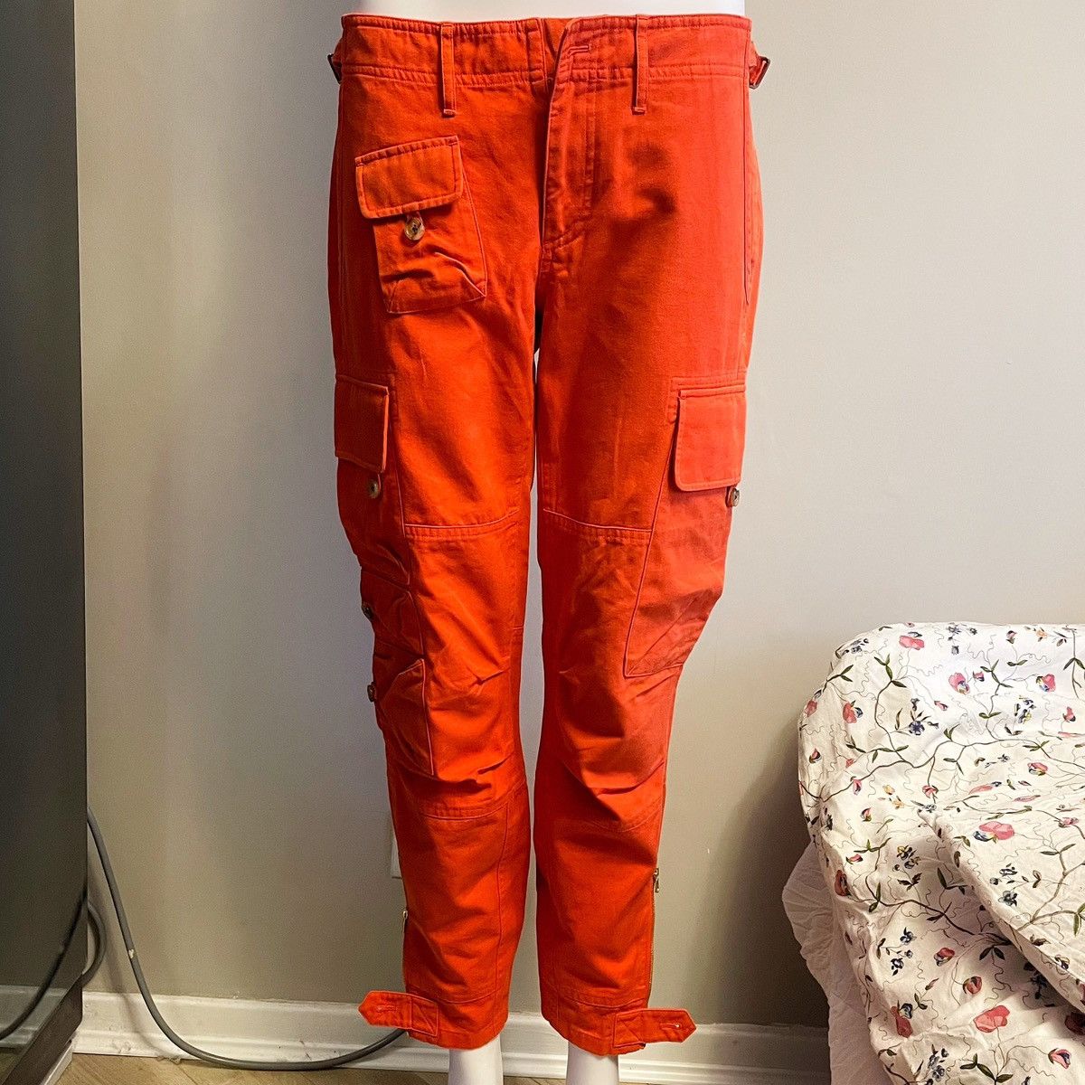 Ralph Lauren Purple Label Ralph Lauren Purple Label Silk Orange Cargo Trousers Size 30" / US 8 / IT 44 - 1 Thumbnail