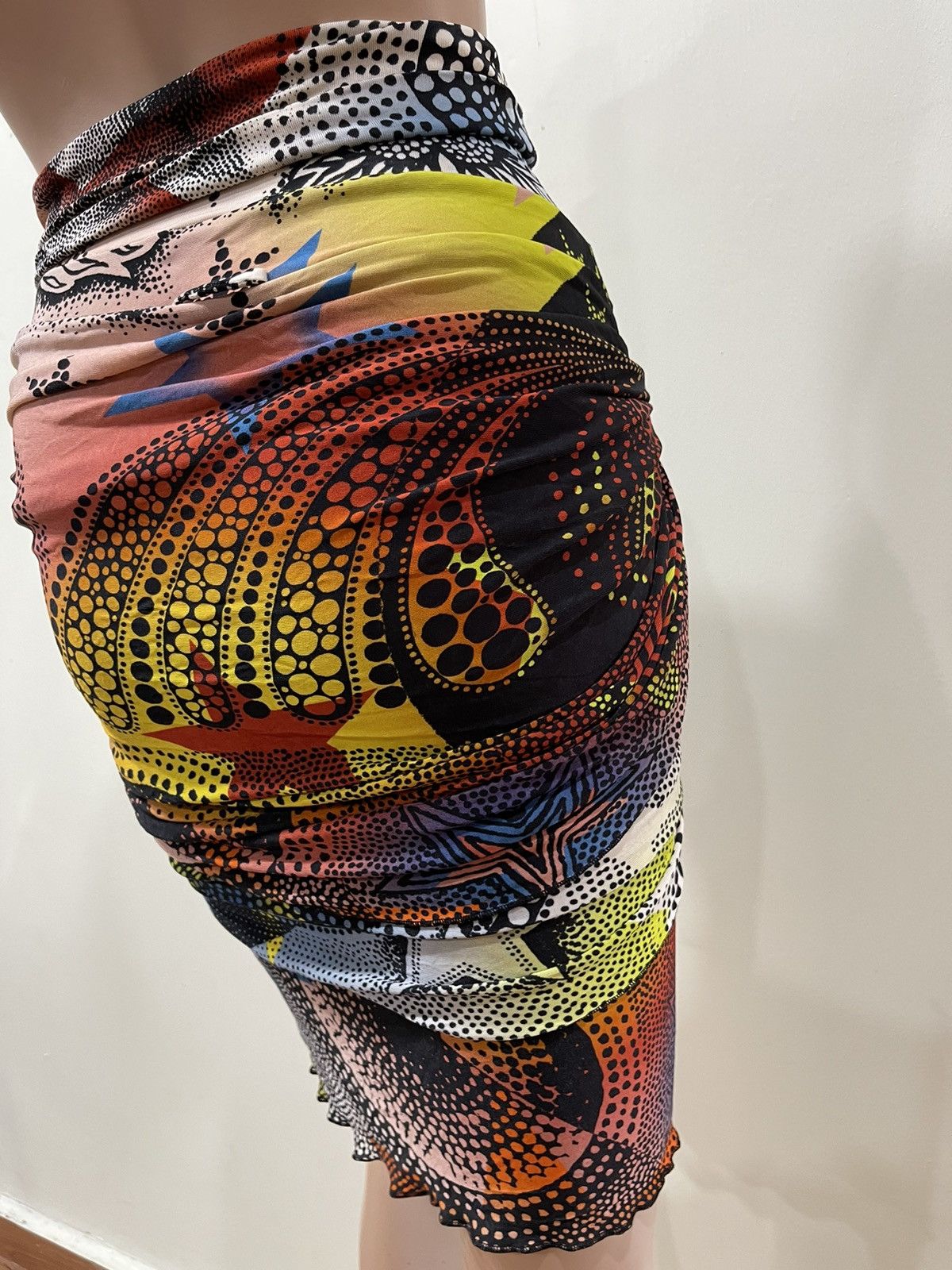 Jean Paul Gaultier Vintage 1990’s Jean Paul Gaultier Mesh Graffiti Mini Skirt Size 32" / US 10 / IT 46 - 6 Thumbnail