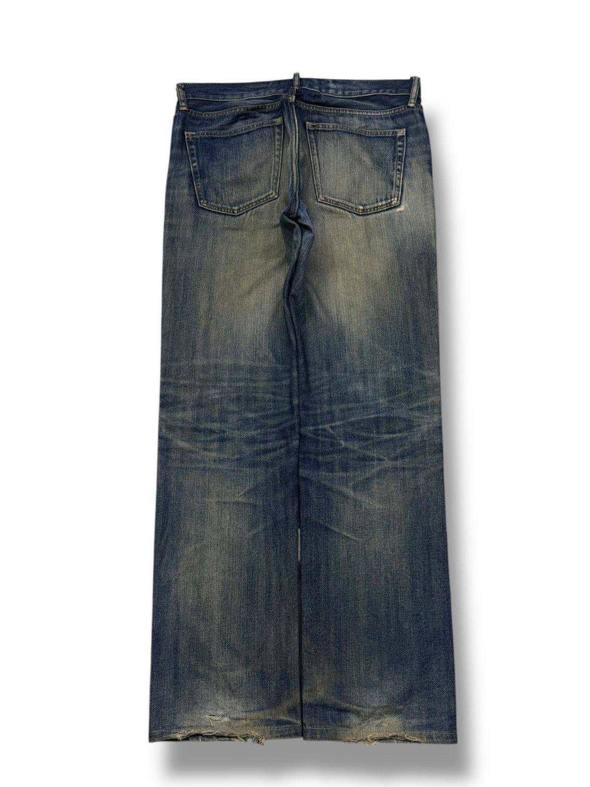 Uniqlo Vintage Uniqlo Japanese Denim Jeans | Vintage Faded Mud Wash Size US 35 - 3 Thumbnail
