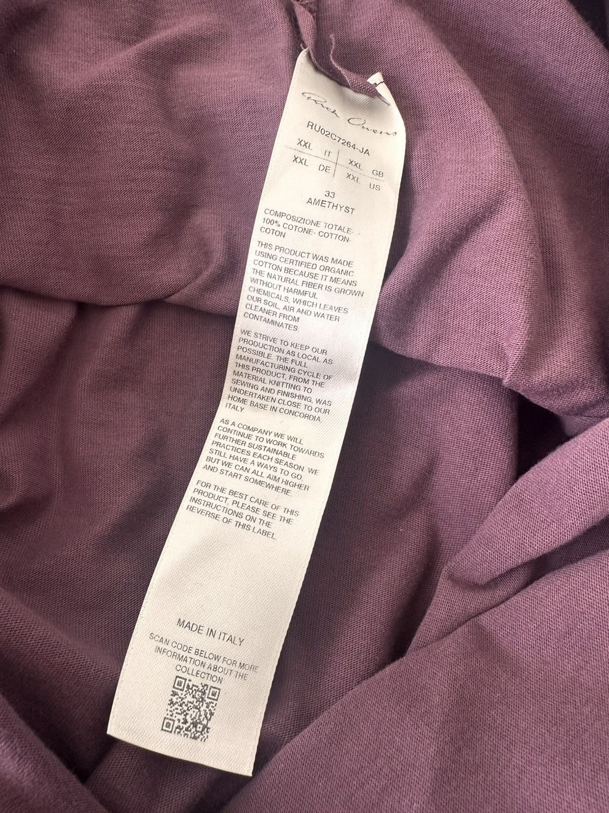 Rick Owens XXL LEVEL TEE SHIRT Size US XXL / EU 58 / 5 - 6 Thumbnail