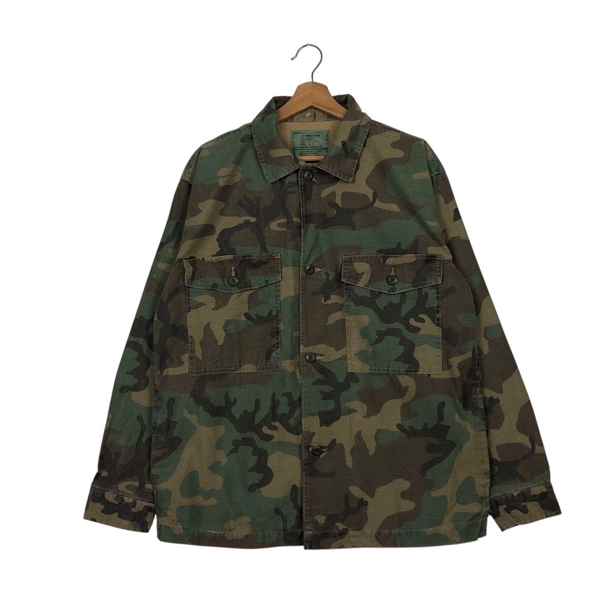 Japanese Brand 📌Vintage Chore Jacket Camouflage Back Number Issey Miyake Size US L / EU 52-54 / 3 - 2 Thumbnail