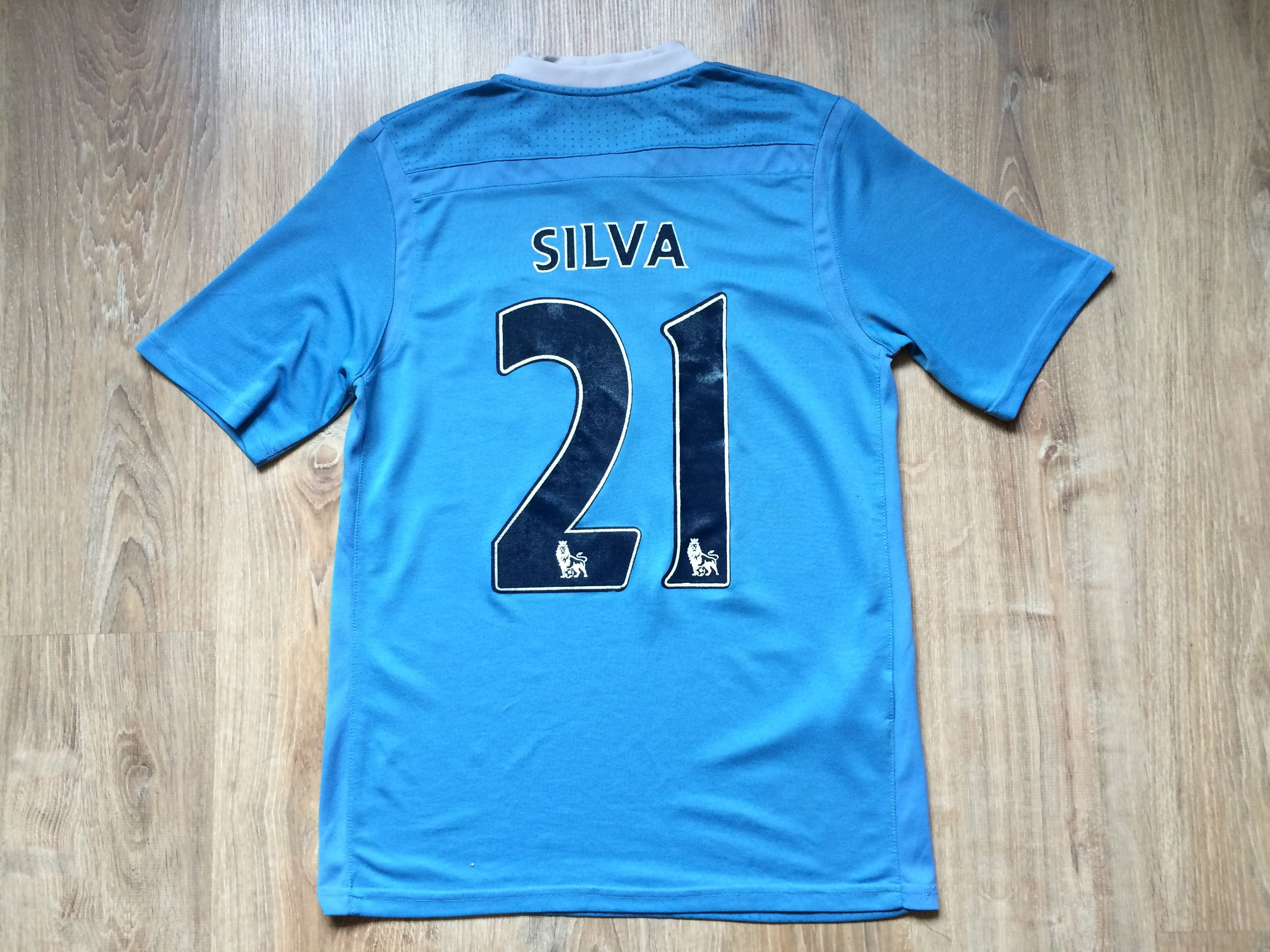 Umbro Vintage Umbro Manchester City Football Shirt #21 Silva Size US XL / EU 56 / 4 - 2 Thumbnail