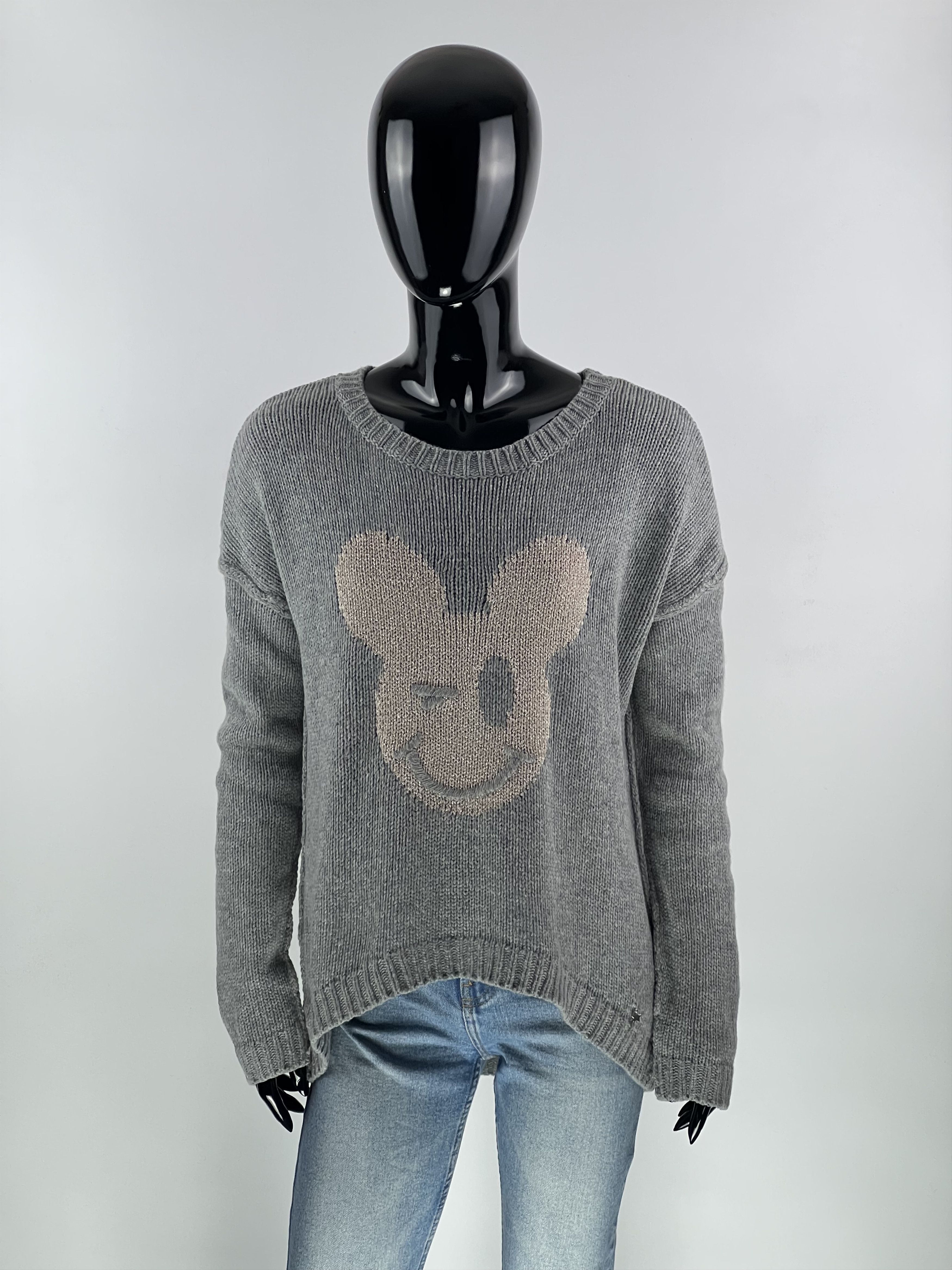 Designer Set Women's Gray Wool Cashmere Sweater Size IT42 Size M / US 6-8 / IT 42-44 - 1 Thumbnail