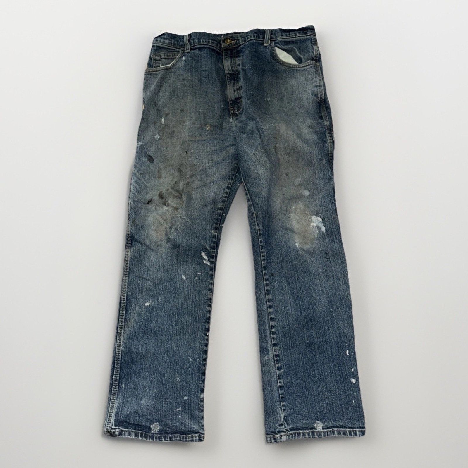 Dickies × Vintage Dickies Carpenter Jeans 38x32 Genuine Denim Distressed Paint Size US 38 / EU 54 - 2 Thumbnail