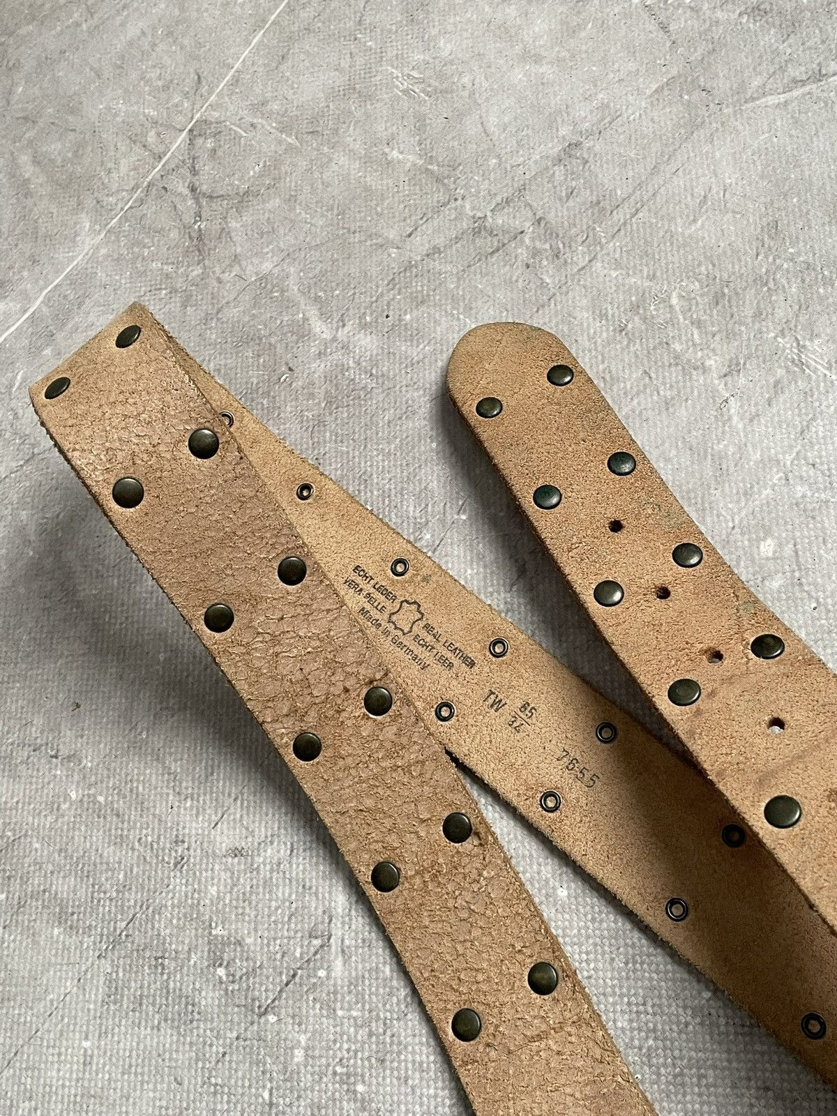 KMRii Vintage Western Leather Belt Metal Buckle kmrii style y2k Size ONE SIZE - 7 Thumbnail