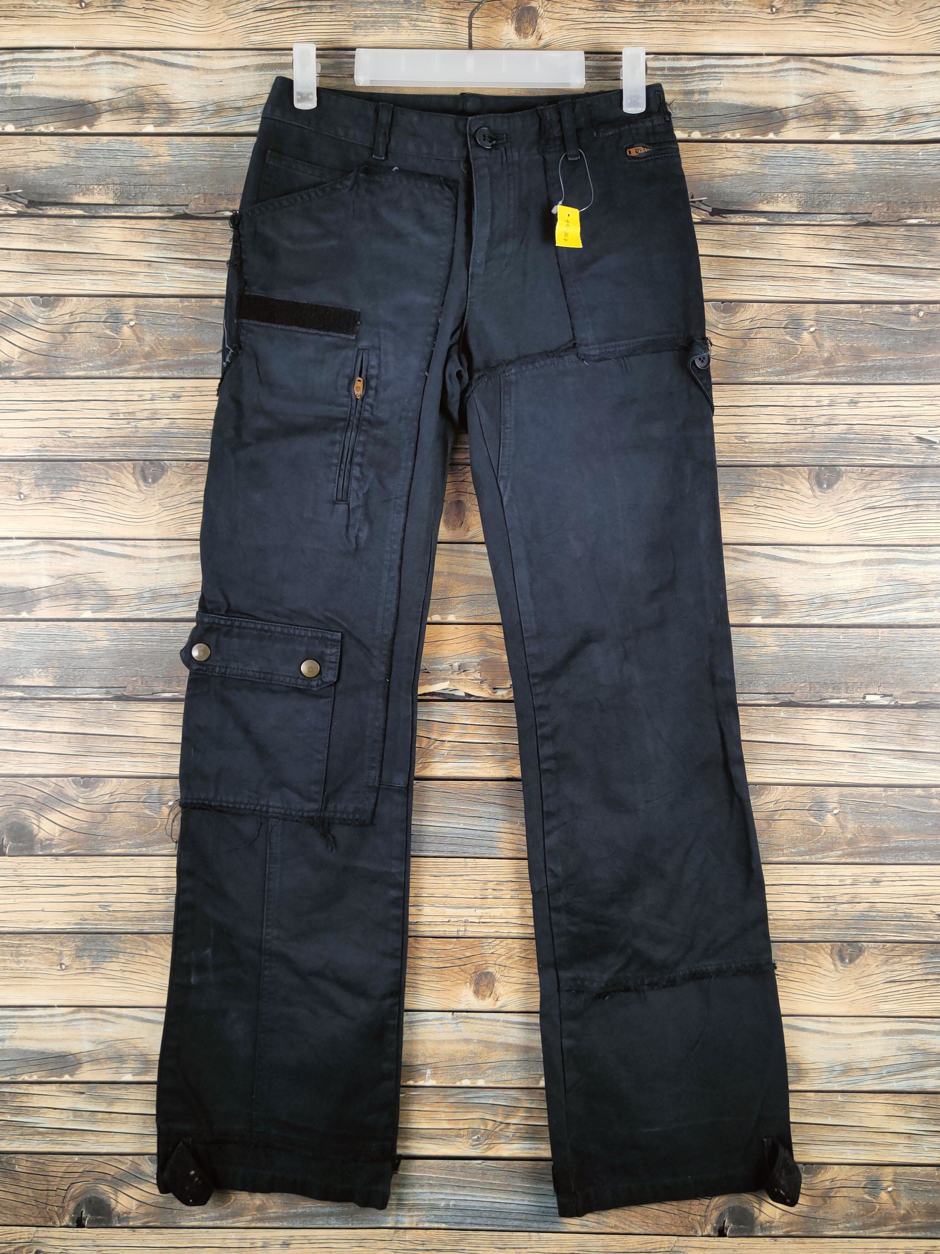 Japanese Brand DL Masculo Black Multipocket Cargo Pants #46-364 Size 26" / US 2 / IT 38 - 1 Thumbnail
