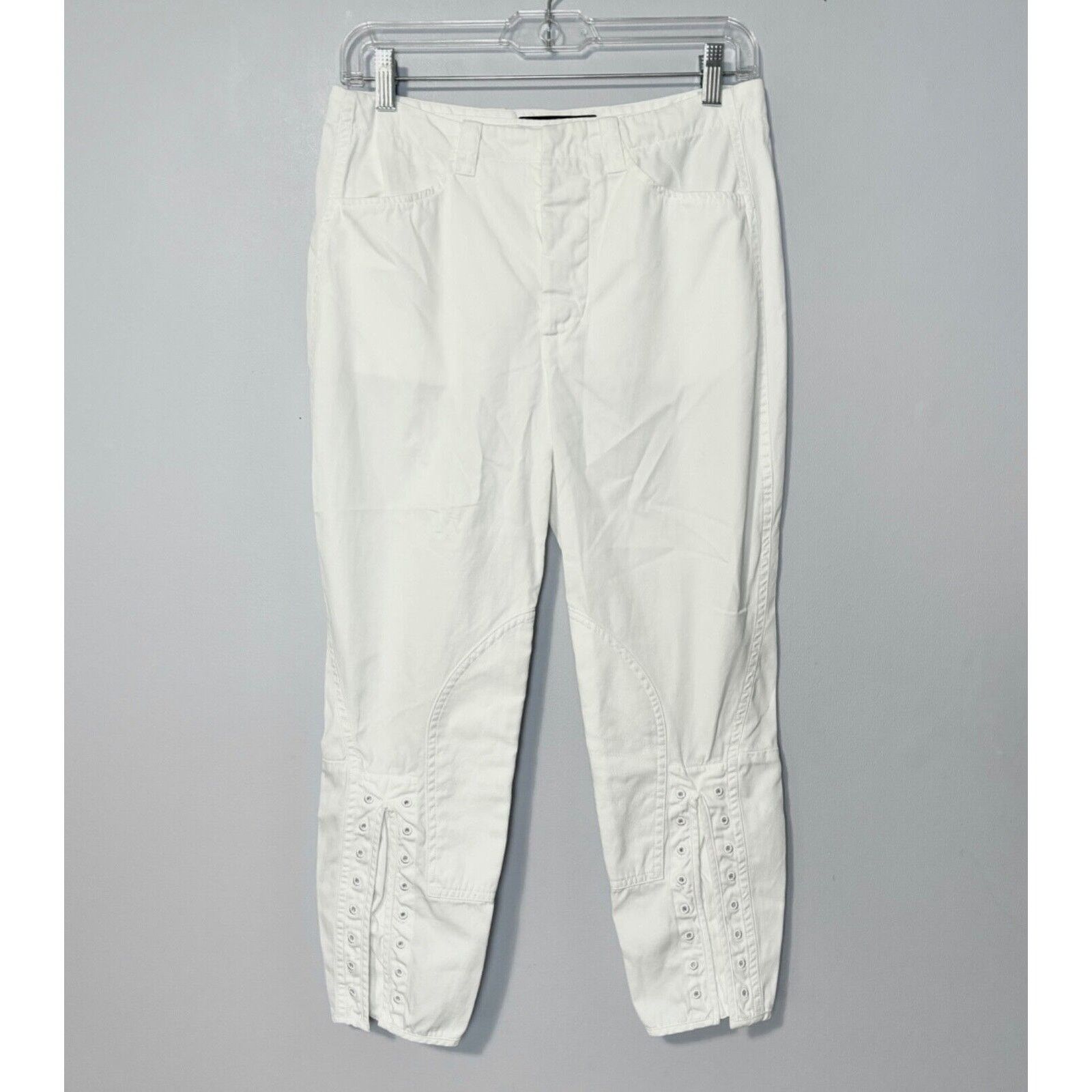 Balenciaga BALENCIAGA Women’s 6 US /36 EU Pants Crop White Y2K Vintage Size 28" / US 6 / IT 42 - 6 Thumbnail