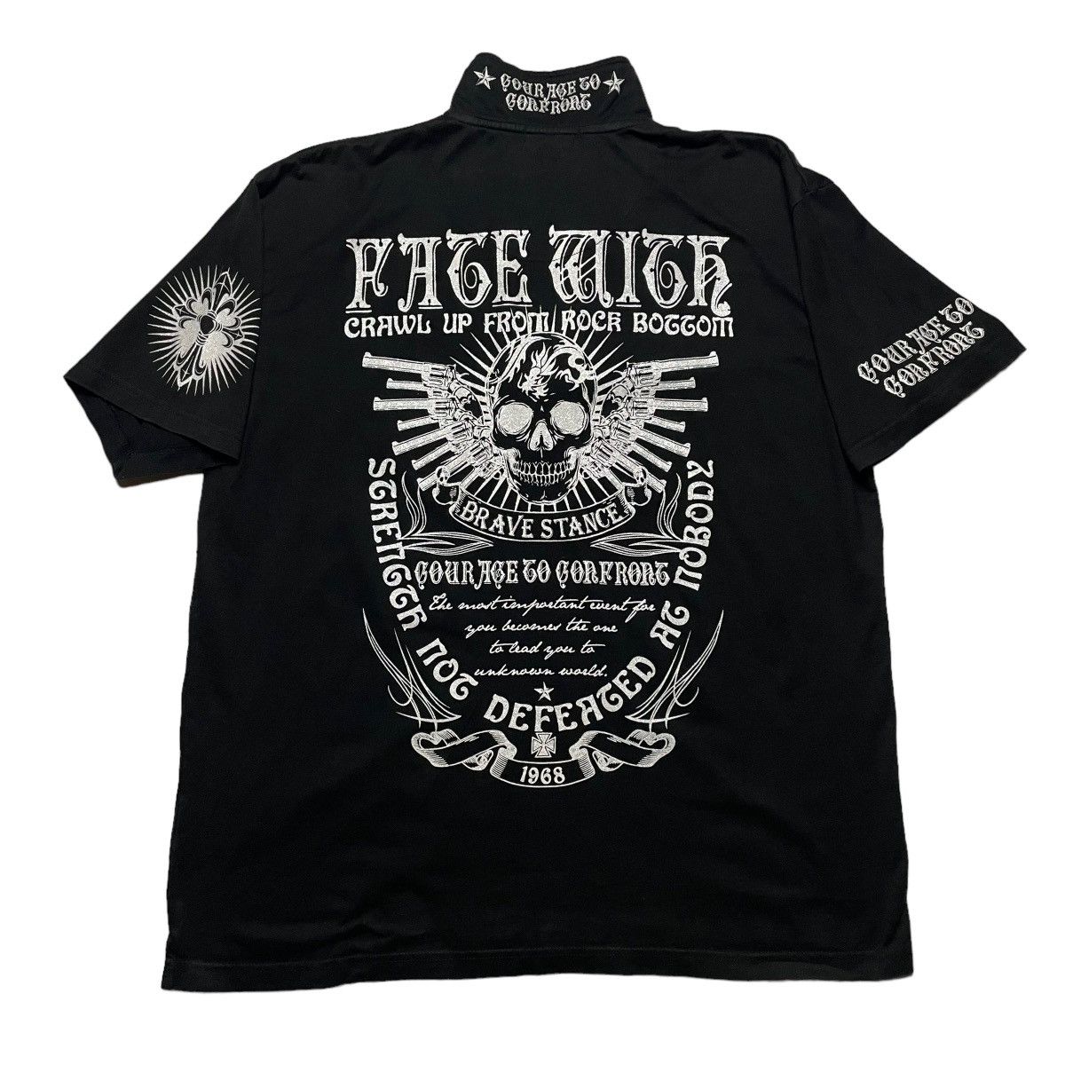 Seditionaries Y2K TIME STEP CROSS SKULL PUNK GOTHIC HALF ZIPPER TSHIRT Size US XXL / EU 58 / 5 - 1 Thumbnail