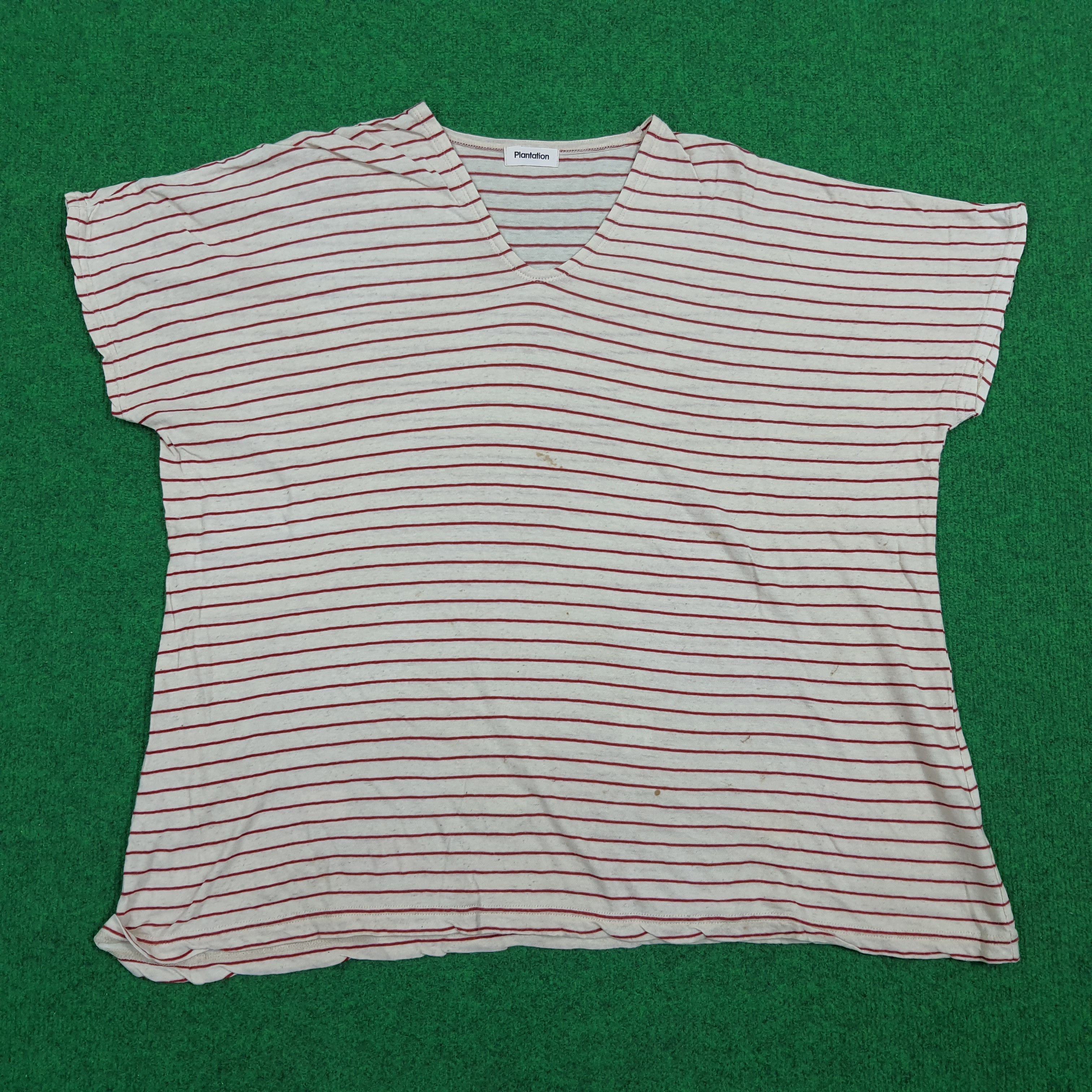 Issey Miyake × Japanese Brand × Vintage Vintage Plantation by Issey Miyake Japan Stripes Tshirt Size M / US 6-8 / IT 42-44 - 1 Thumbnail