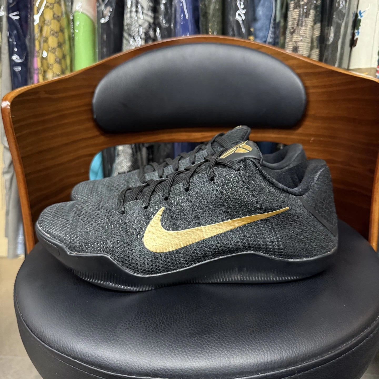 Nike Kobe 11 ZK11 Black Gold ID 43 Mint 2x Size US 10 / EU 43 - 6 Thumbnail