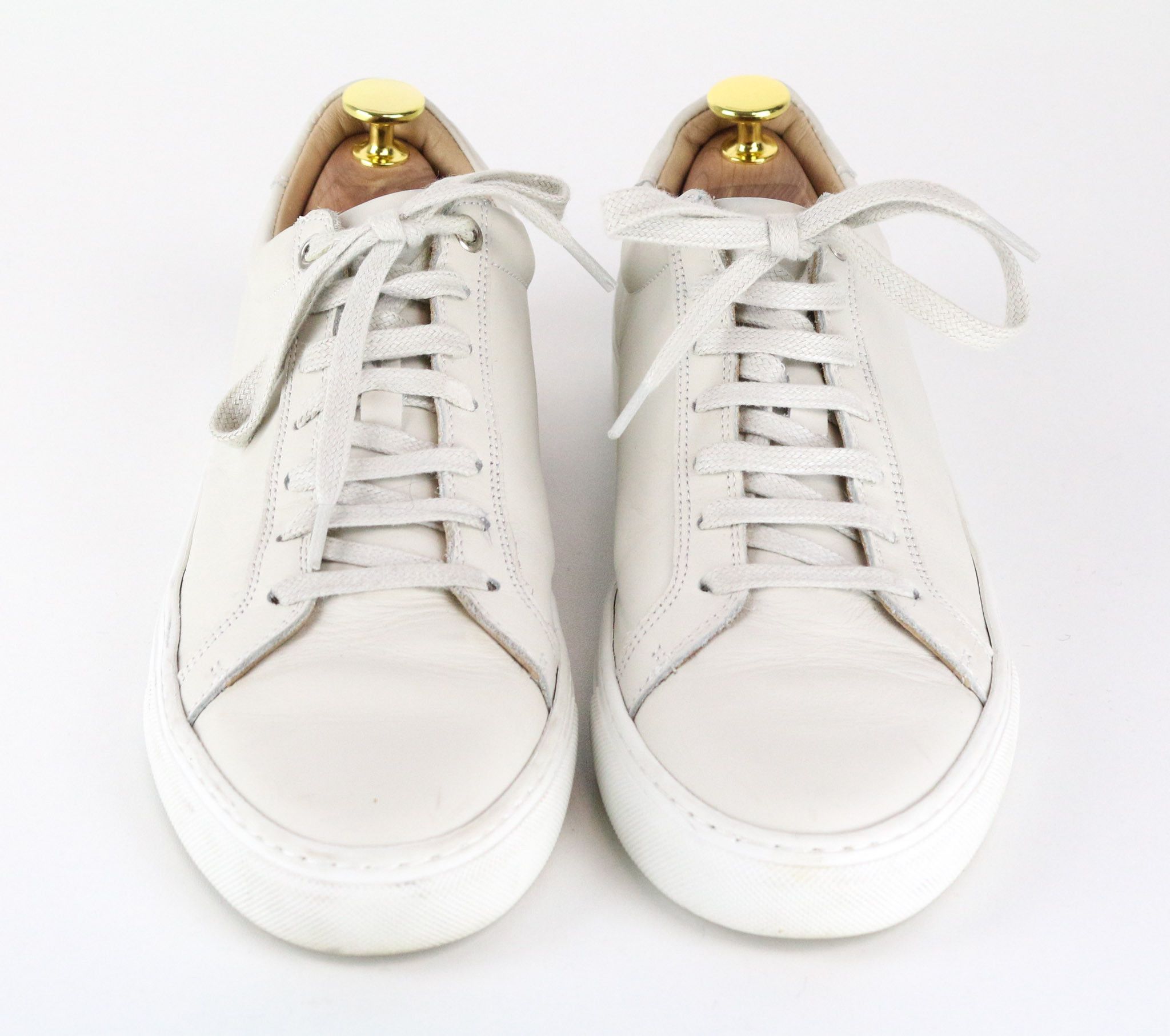 Suitsupply EU40 Light Grey Leather Laced Low-Top 72746 Size US 7 / EU 40 - 2 Thumbnail