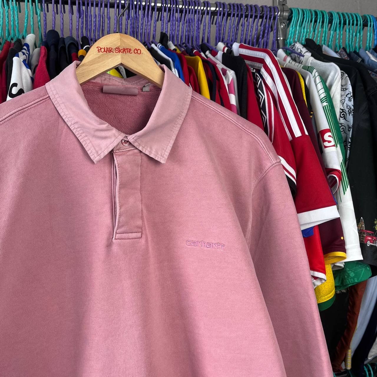 Carhartt Carhartt Baggy Pink Duster Script Sweatshirt Size L Size US L / EU 52-54 / 3 - 1 Thumbnail