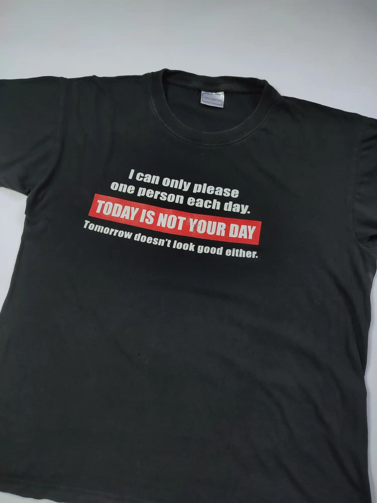 Vintage "Today is not your day" vintage y2k fun t-shirt Size US M / EU 48-50 / 2 - 1 Thumbnail