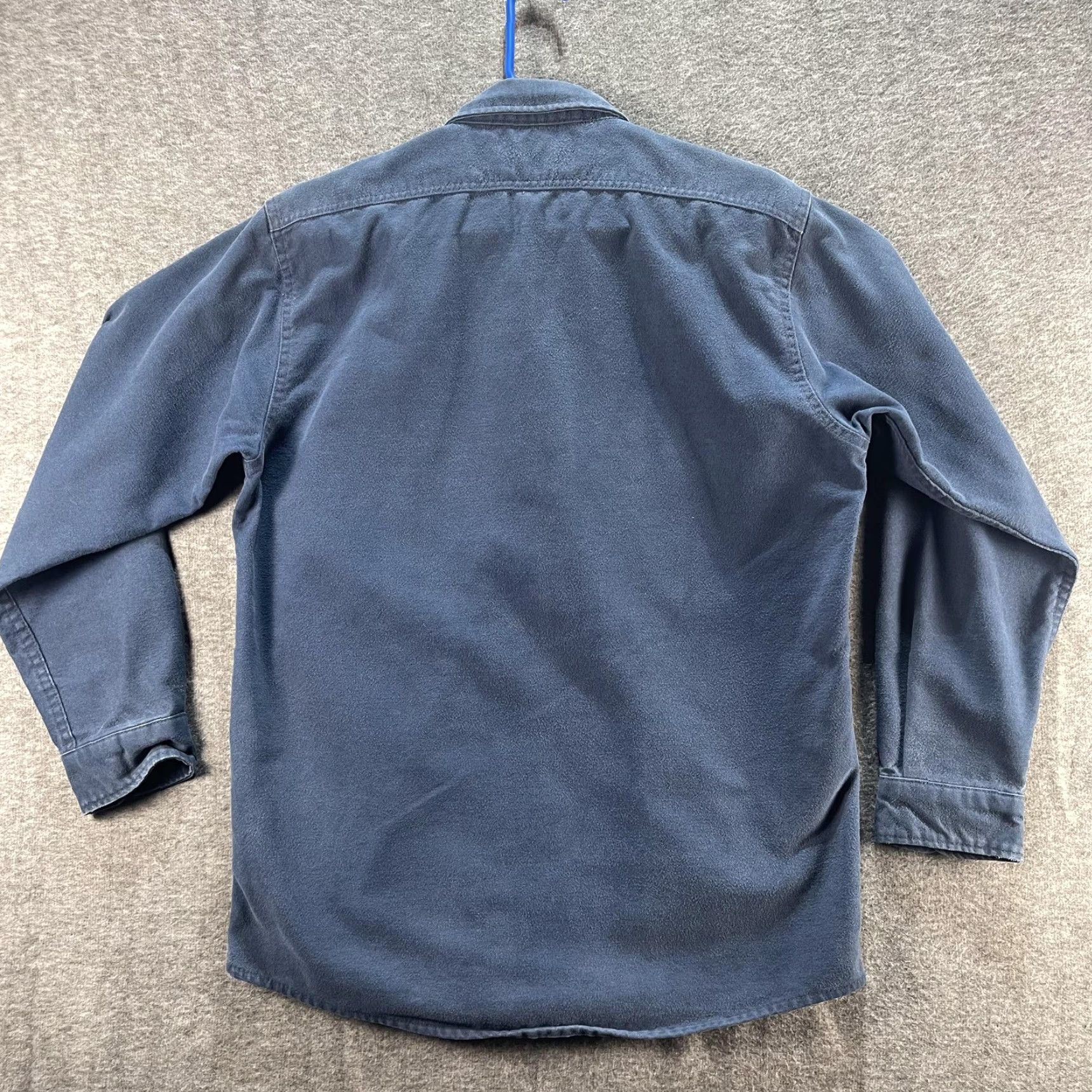 Vintage Cabela's Shirt Mens Large Blue Chamois Outdoors Workwear Double Pocket Button Up Size US XL / EU 56 / 4 - 2 Thumbnail