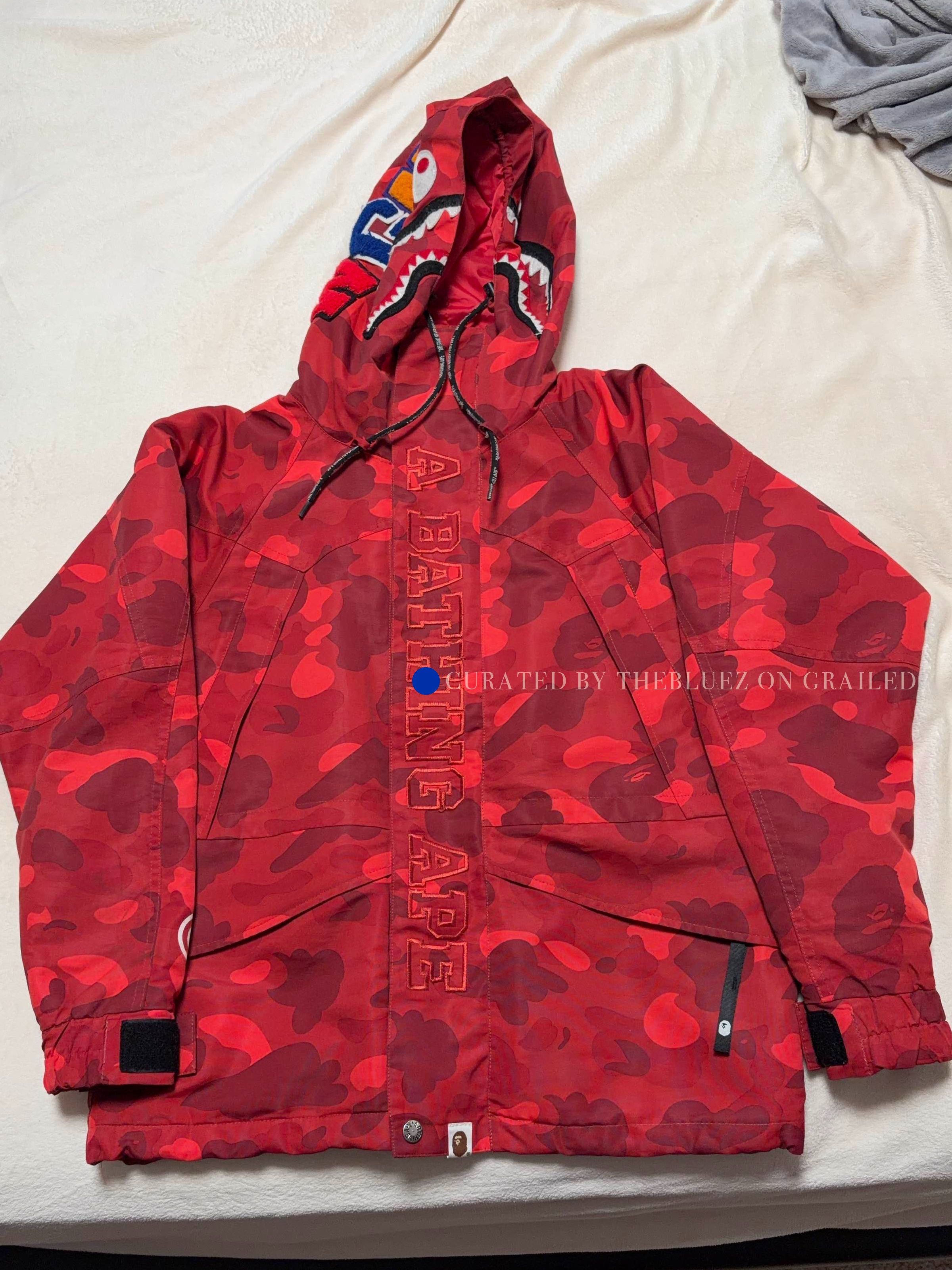 Bape Red Camo Shark Light Jacket Size US S / EU 44-46 / 1 - 1 Thumbnail