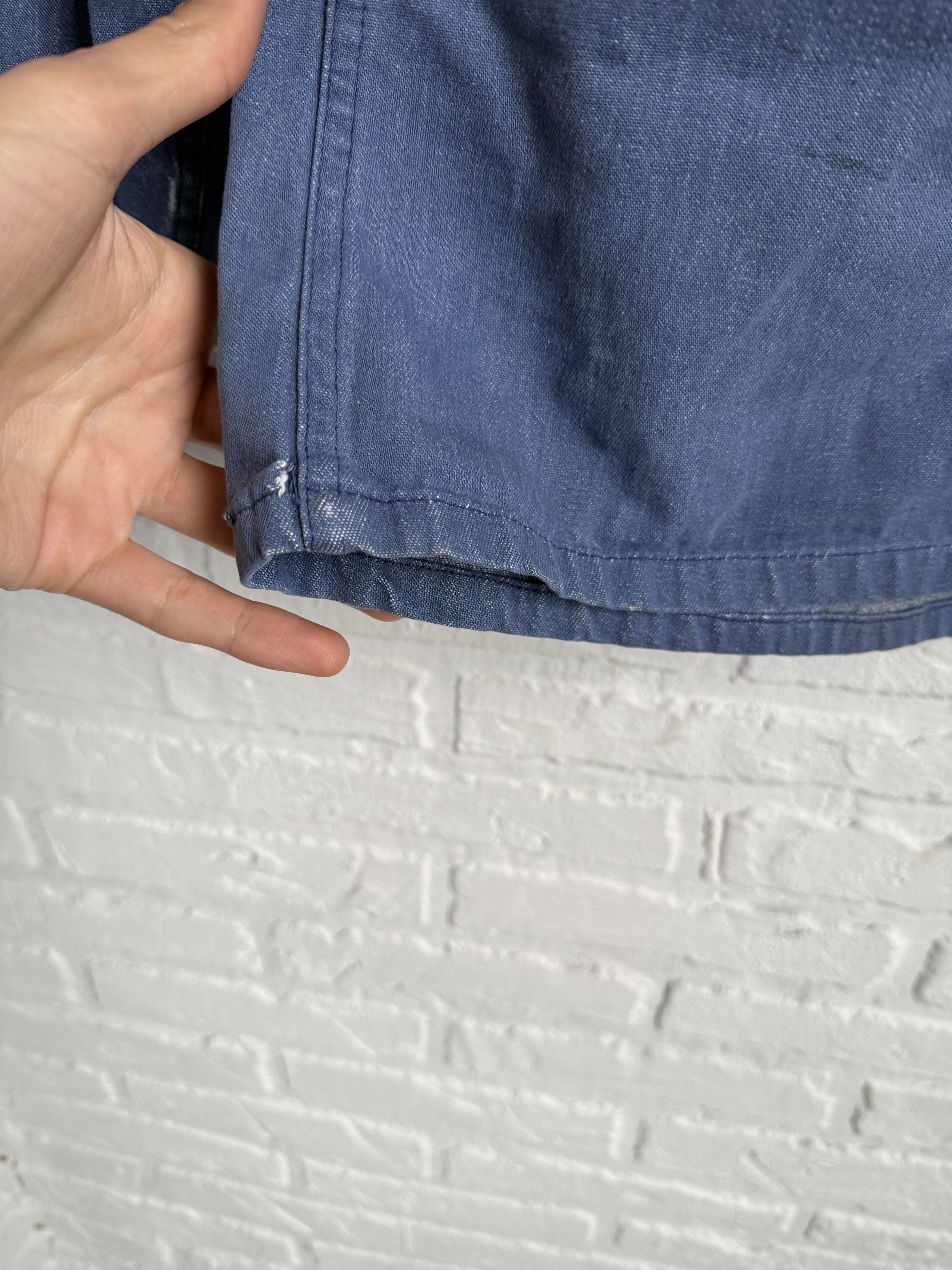 Vintage Vintage 80s French Work Denim Chore Jacket Size US M / EU 48-50 / 2 - 17 Thumbnail