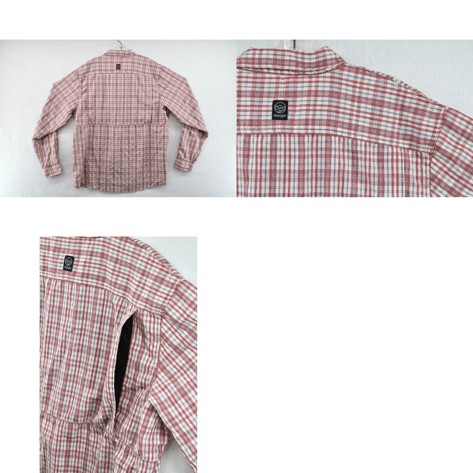 Wrangler Wrangler Outdoor Shirt Men's XXL Red Plaid Tab Sleeve Fishing Vented Zip Pocket Size US XXL / EU 58 / 5 - 8 Thumbnail