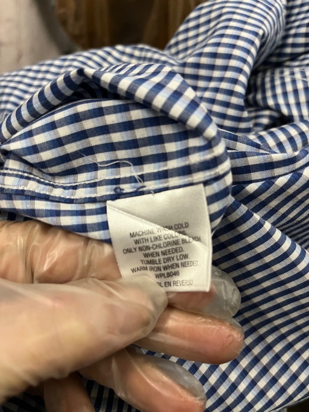 Bar III Bar III Slim Fit Stretch Gingham Shirt – Blue Size US S / EU 44-46 / 1 - 5 Thumbnail