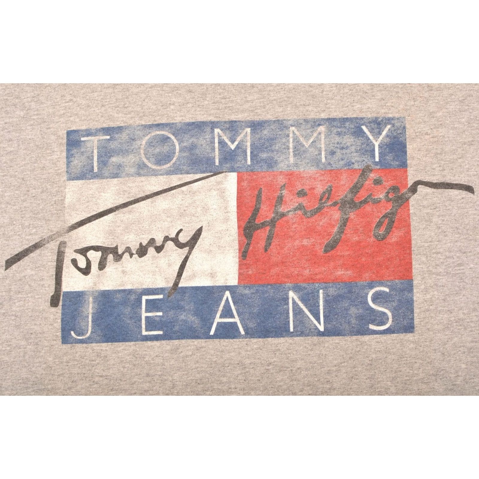 Tommy Hilfiger VINTAGE Tommy Hilfiger Jeans T-Shirt Gray USA 90% Cotton 10% Polyester Size L Mens Shirt Tee Size US L / EU 52-54 / 3 - 2 Thumbnail