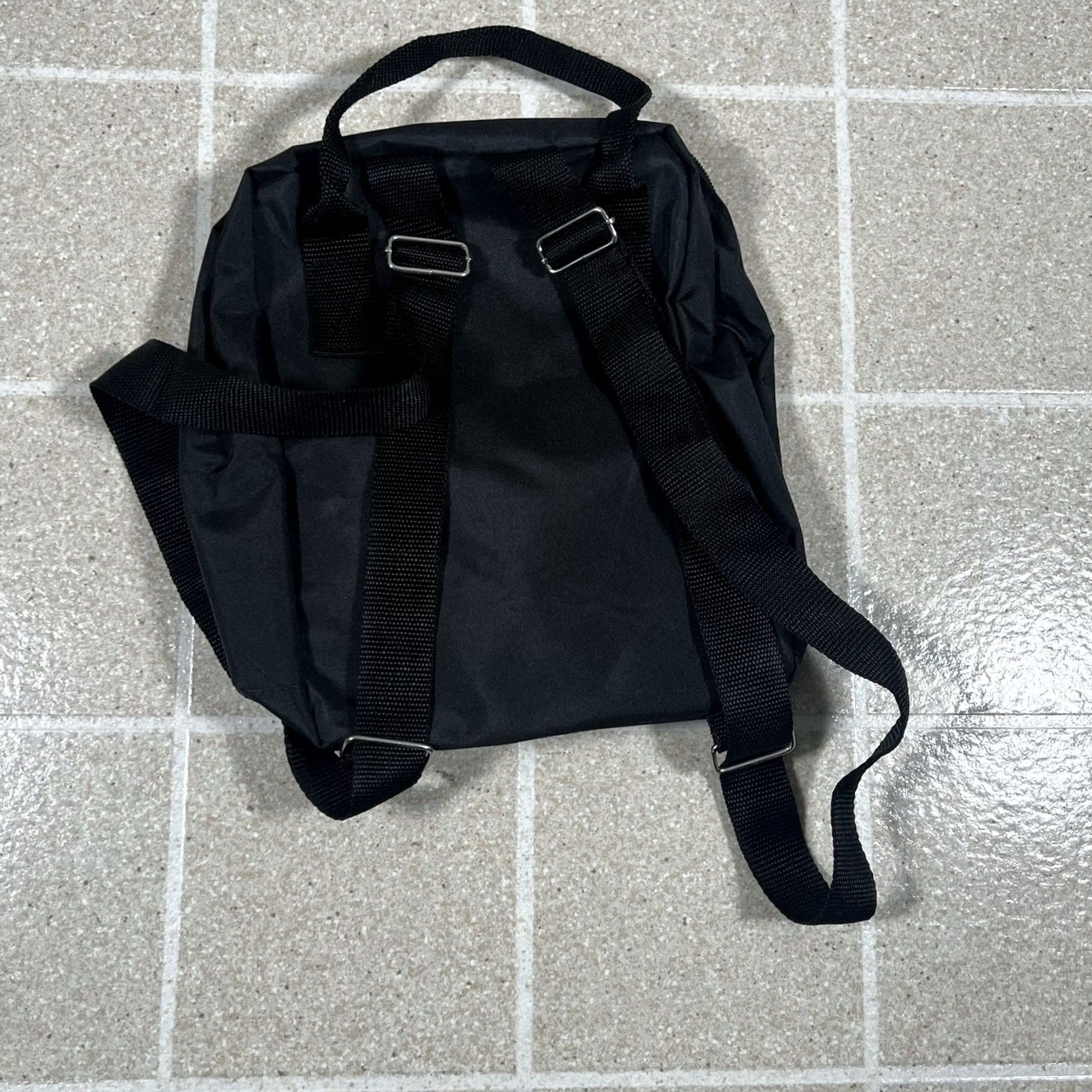 Vintage NWT Unbranded Backpack Style 5 Mini Book Bag Unisex Adults Black Polyester Size ONE SIZE - 2 Thumbnail