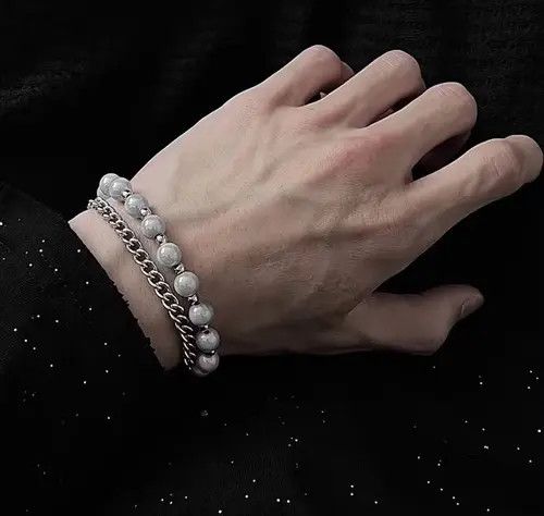 Designer × Vintage Retro reflective pearl silver bracelet Size ONE SIZE - 1 Thumbnail