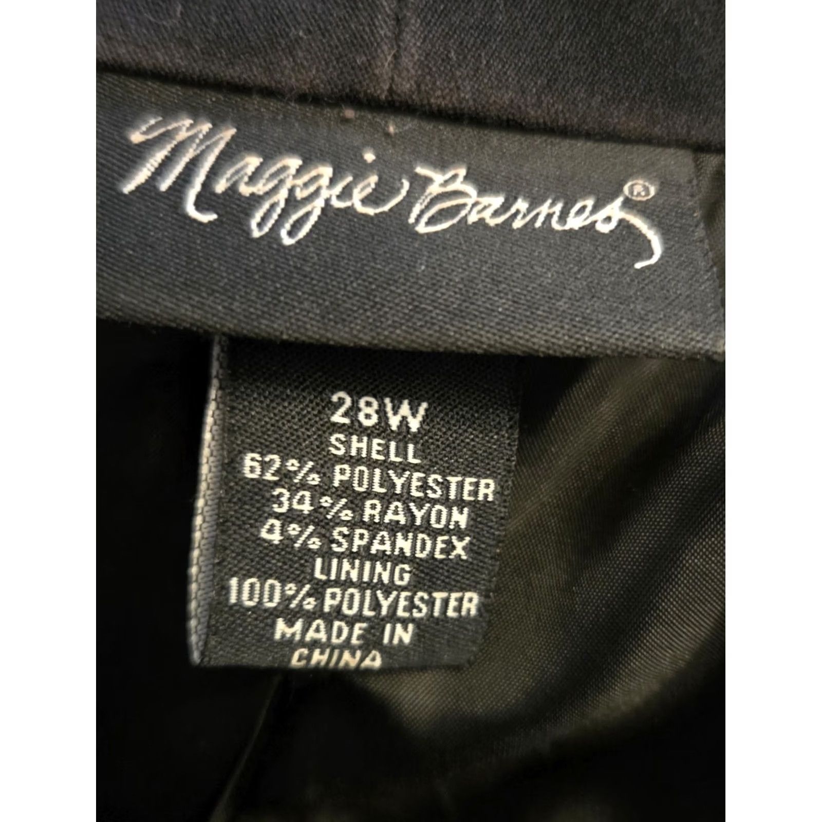 Vintage Maggie Barnes Black Blazer Jacket Black 28 W Womens Size 4XL / US 24-26 - 3 Thumbnail
