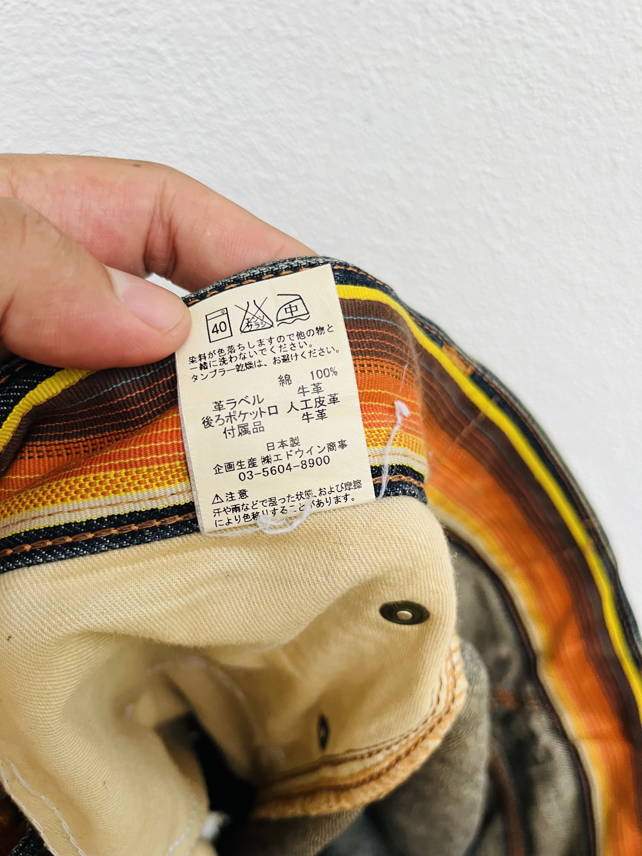 Japanese Brand × Wrangler Vintage Edwin Exclusive XV Japanese Distressed Fashion Style Size US 32 / EU 48 - 15 Thumbnail
