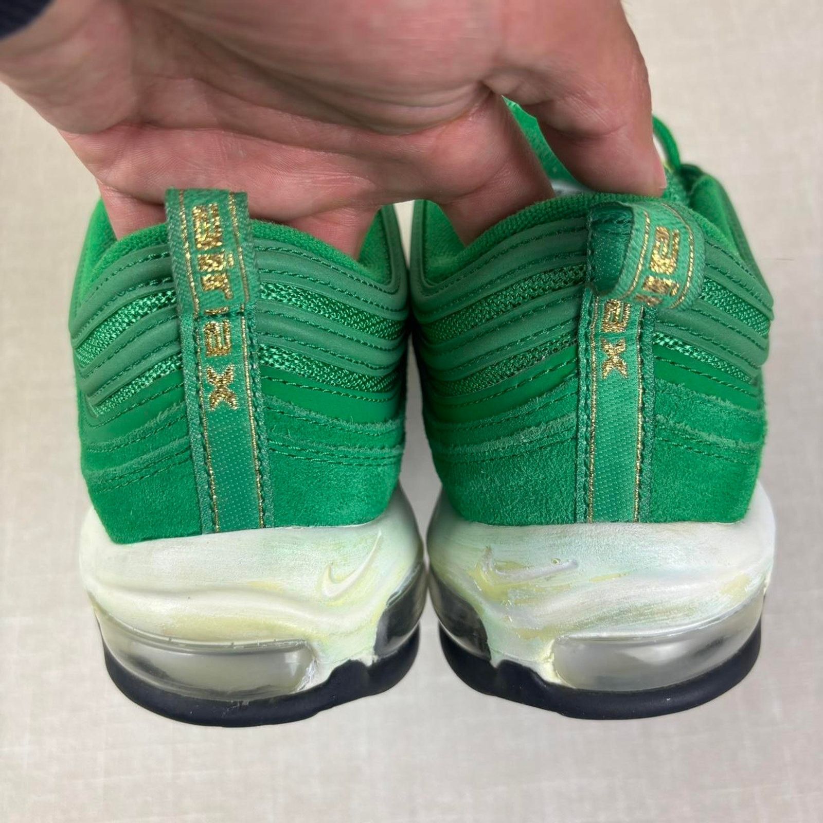 Nike 🍀 2020 Nike Air Max 97 “Lucky Green” 10M Size US 10 / EU 43 - 6 Thumbnail