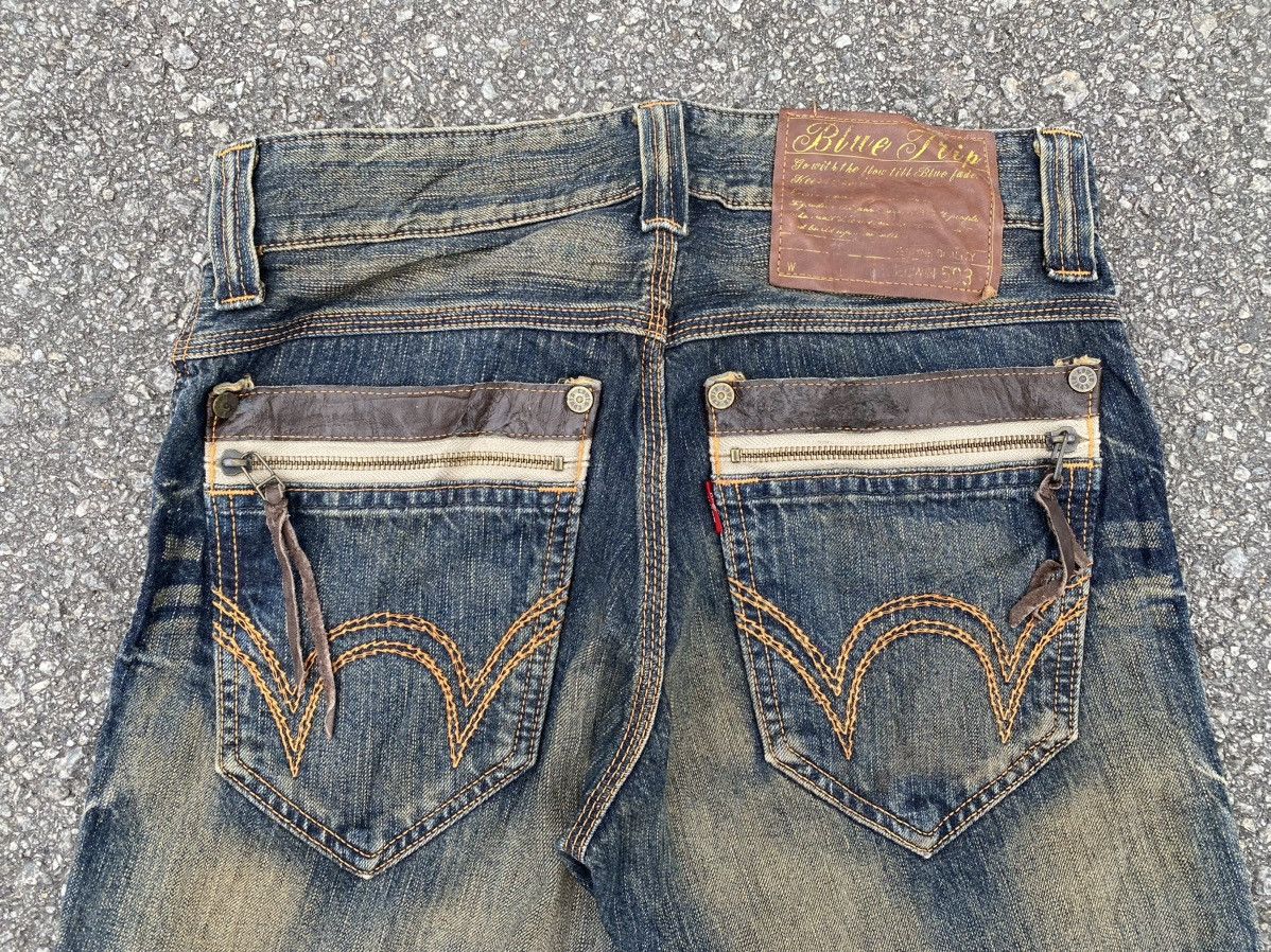Edwin × Japanese Brand × Vintage size 31x32.5 edwin blue trip flare bootcut jeans Size 31" - 4 Thumbnail