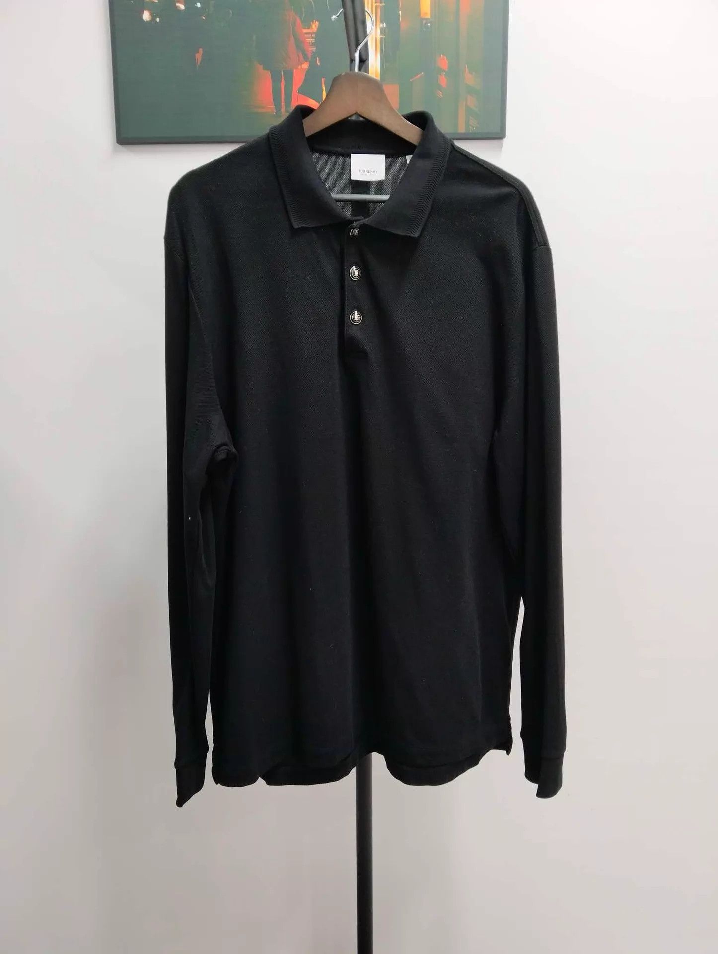 Burberry BURBERRY Black Longsleeve Polo Shirt XXL 95 New Size US XXL / EU 58 / 5 - 1 Thumbnail
