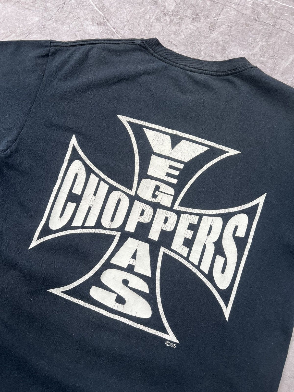 Harley Davidson × Vintage × West Coast Choppers 0Os Y2K West Coast Choppers Tee iron Cross Size US L / EU 52-54 / 3 - 6 Thumbnail