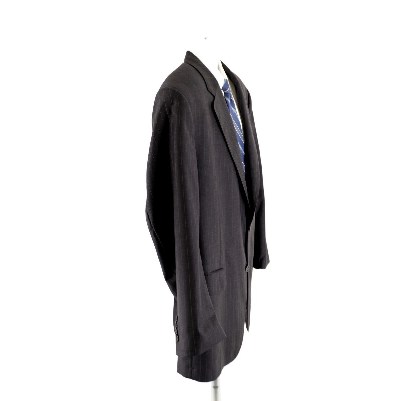 Jos. A. Bank Jos A Bank Signature Gold Gray Pin Striped Wool 2 Button Sui Size 46R - 8 Thumbnail