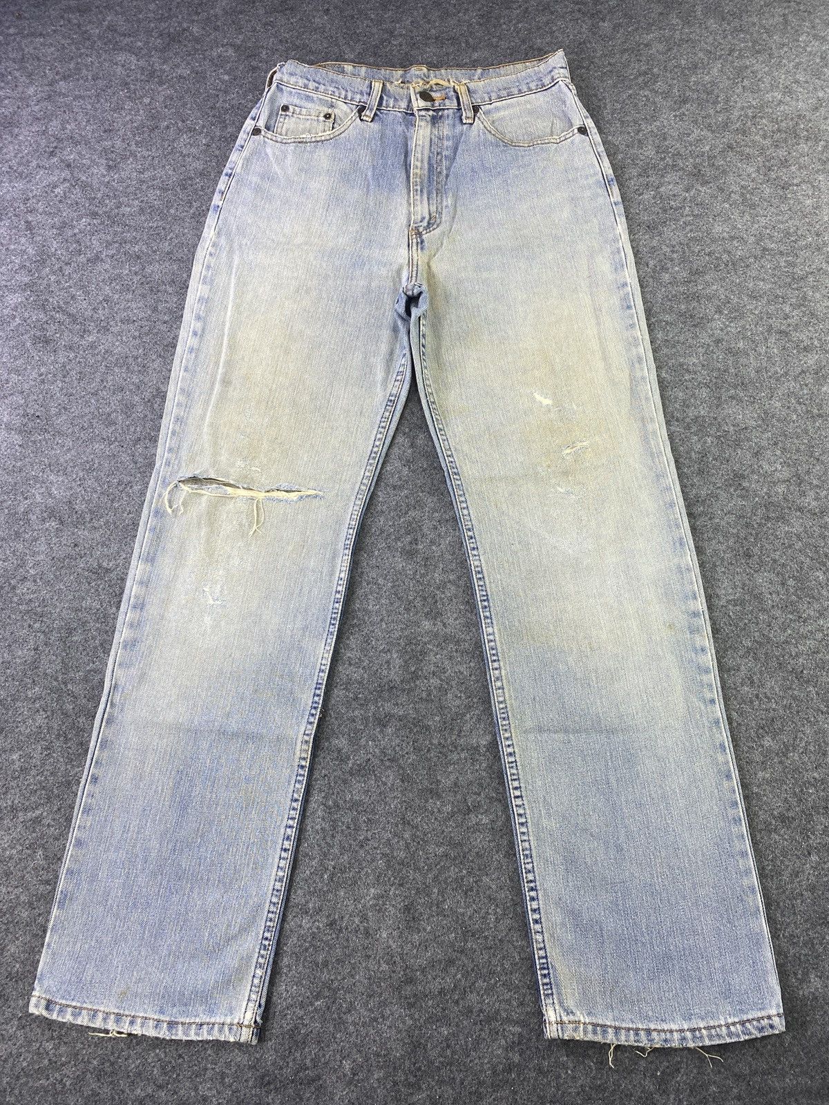 Jean × Levi's × Vintage VINTAGE LEVIS 519 DISTRESS BLUE WASH JEANS - J911 Size US 29 - 2 Thumbnail