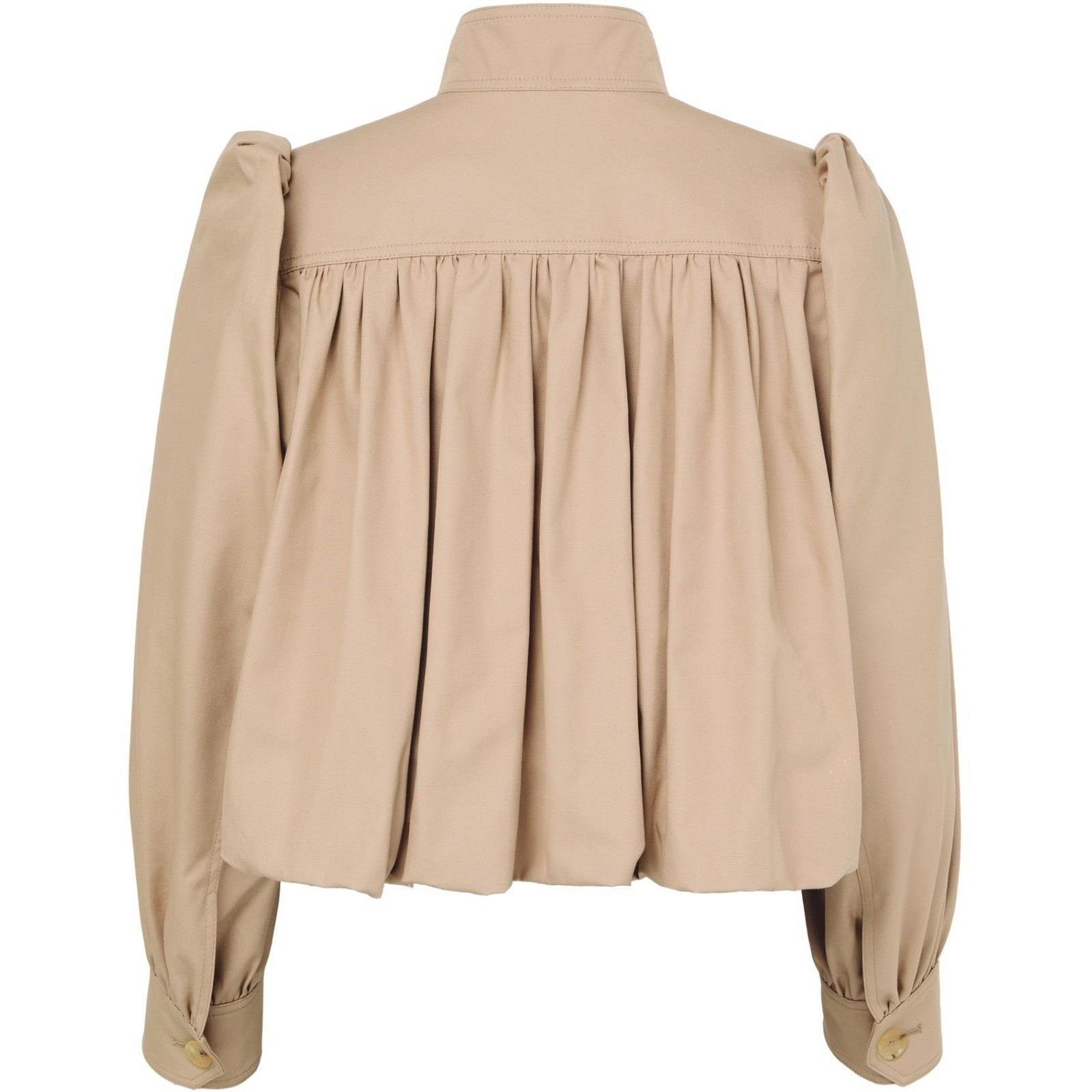 Chloe CHLOE Worn Brown Cropped ruffled jacket New & Authentic (Wom Size M / US 6-8 / IT 42-44 - 2 Thumbnail