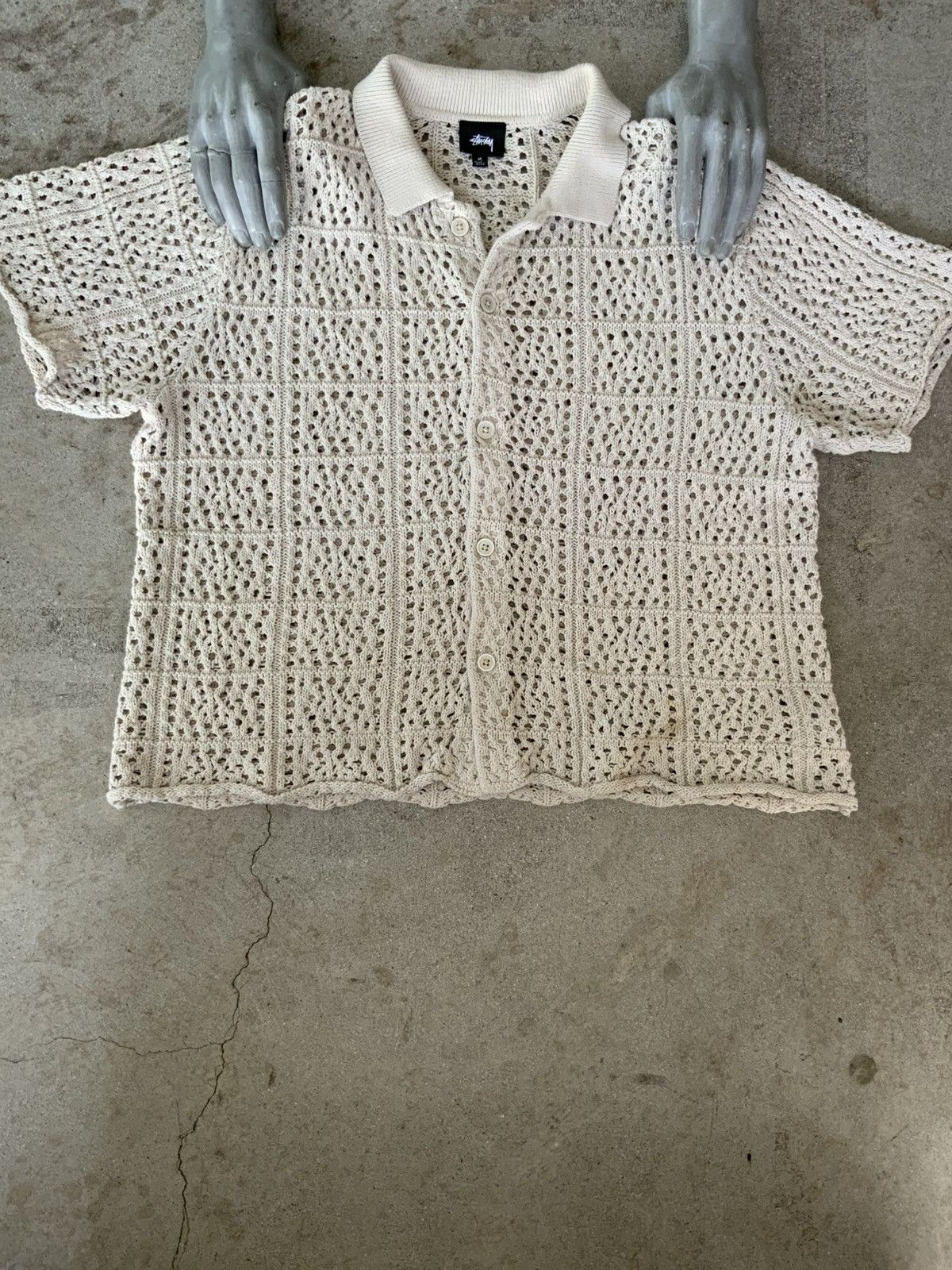 Stussy STUSSY BOXY CROTCHET BUTTON SHIRT Size US M / EU 48-50 / 2 - 1 Thumbnail