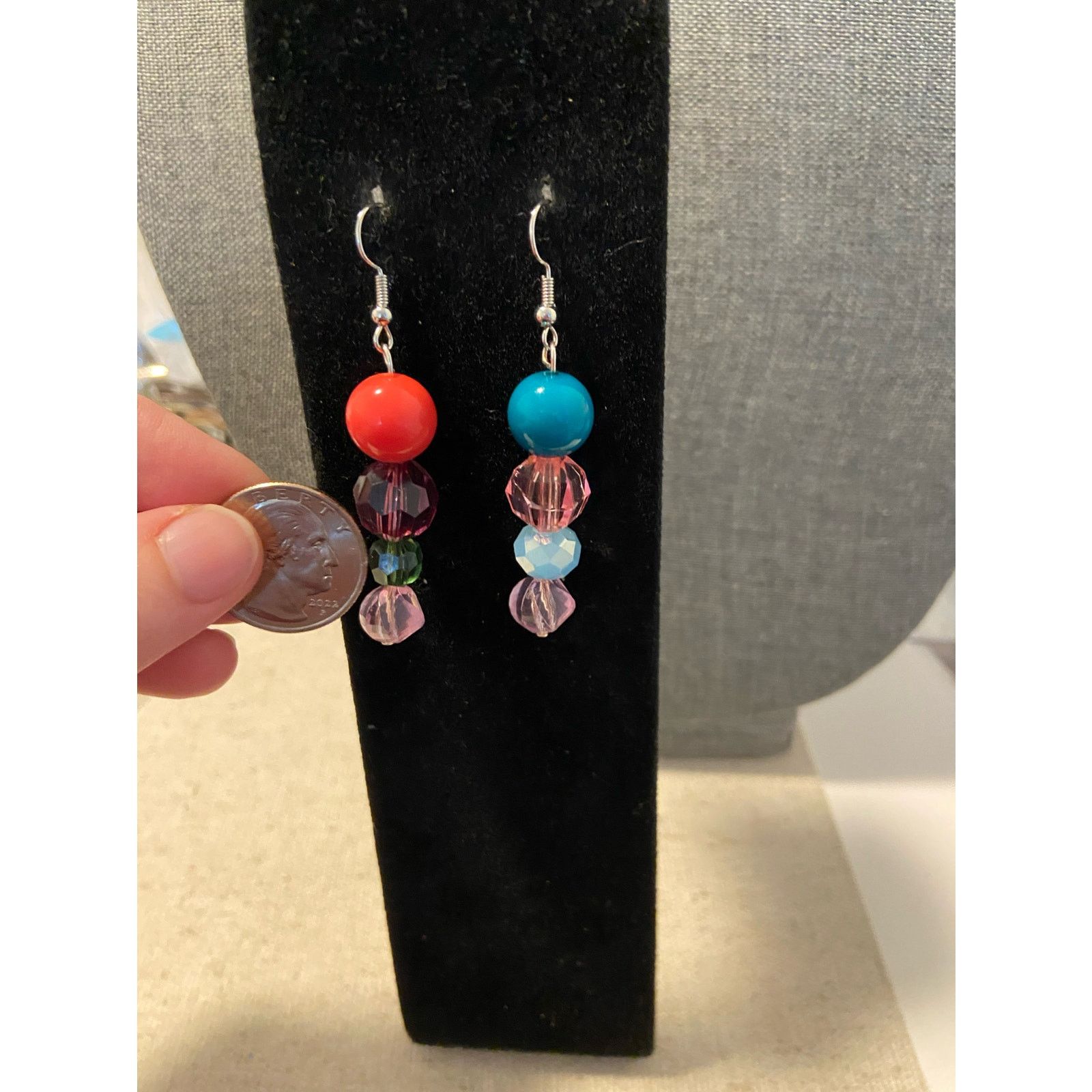 Handmade Colorful bead earrings Size ONE SIZE - 2 Thumbnail