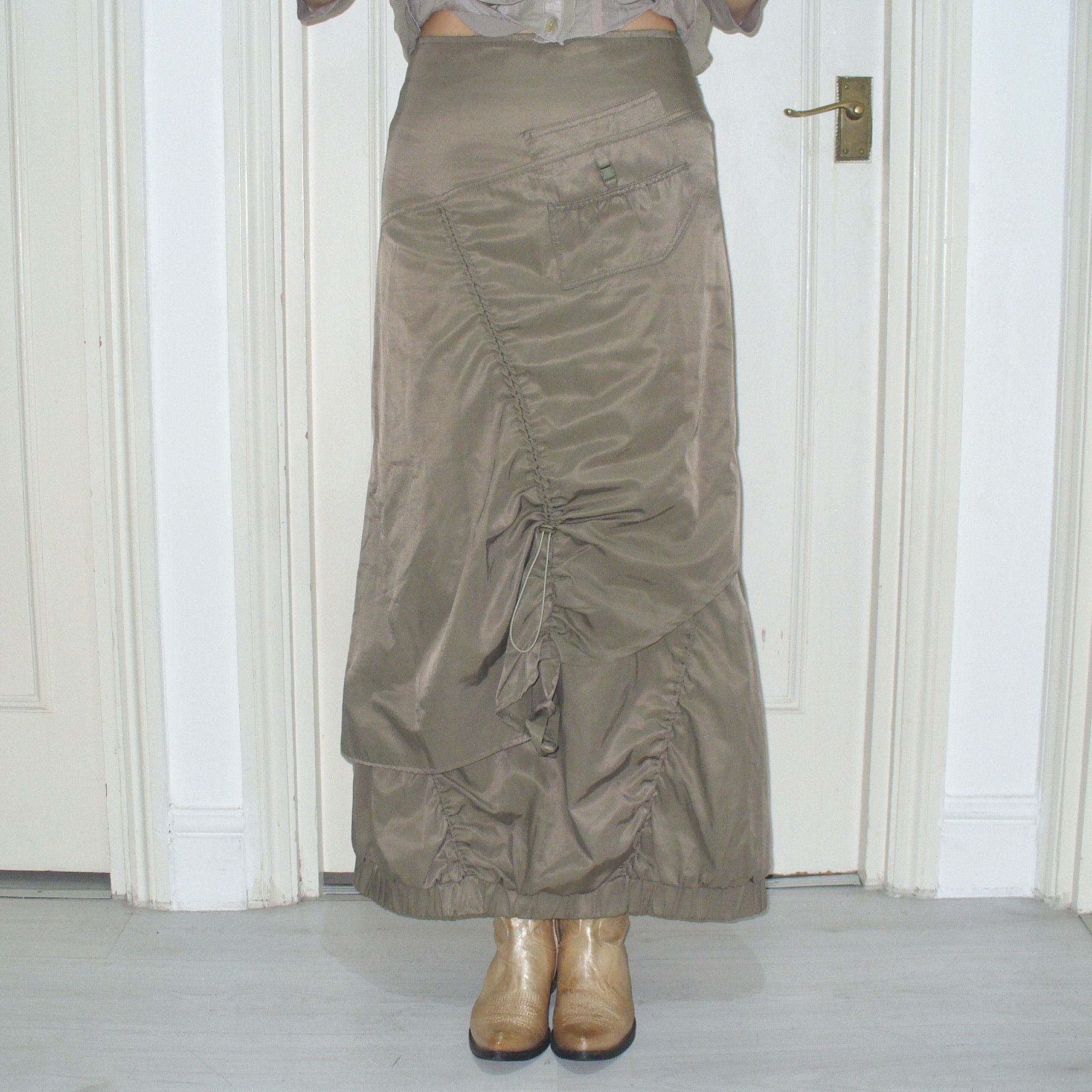 Other Vintage khaki maxi skirt Size 27" / US 4 / IT 40 - 1 Thumbnail