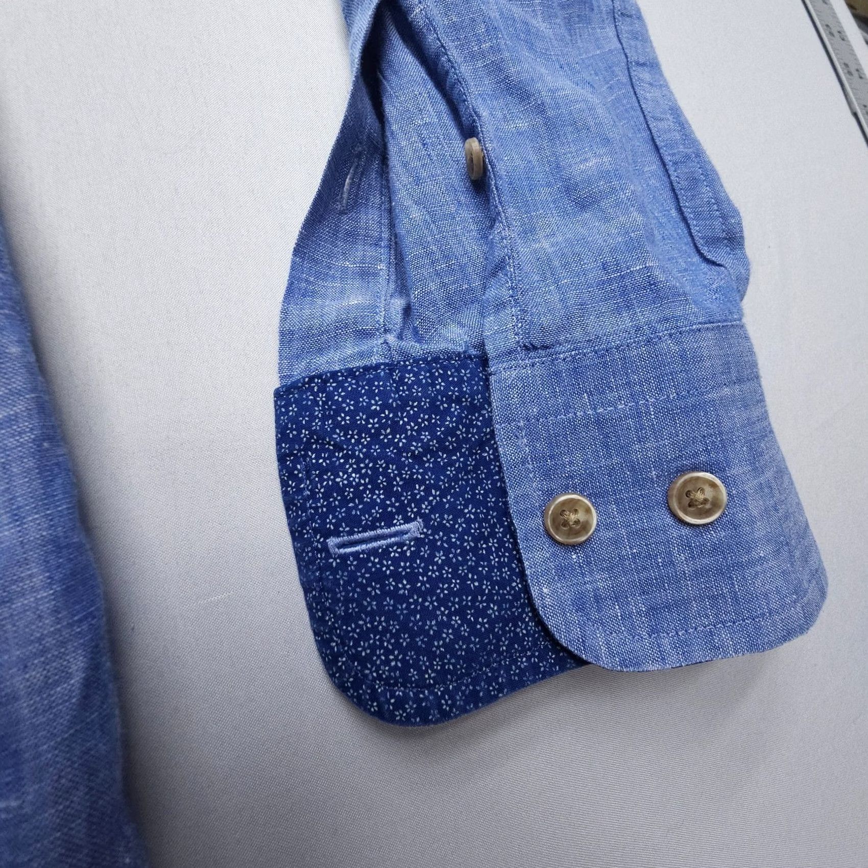 Joseph Abboud Joseph Abboud Button Shirt Mens 2XL Blue Linen Coastal Preppy Size US XXL / EU 58 / 5 - 5 Thumbnail
