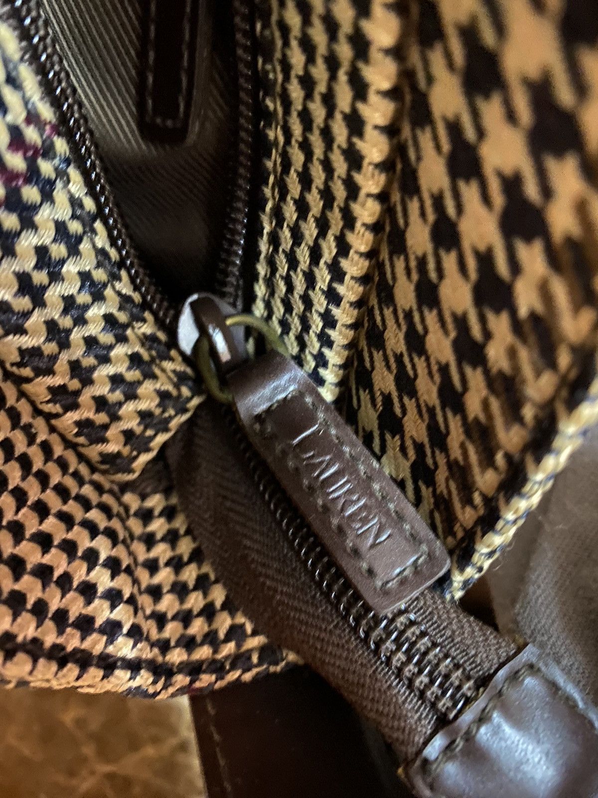 Lauren Ralph Lauren VINTAGE RL RALPH LAUREN HOUNDSTOOTH DESIGN SHOULDER BAG Size ONE SIZE - 10 Thumbnail