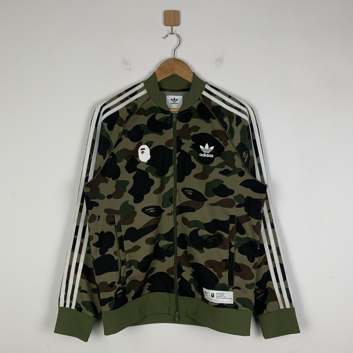 Adidas × Bape Bape x Adidas Adicolor Track Top Olive Cargo FW18 | Grailed