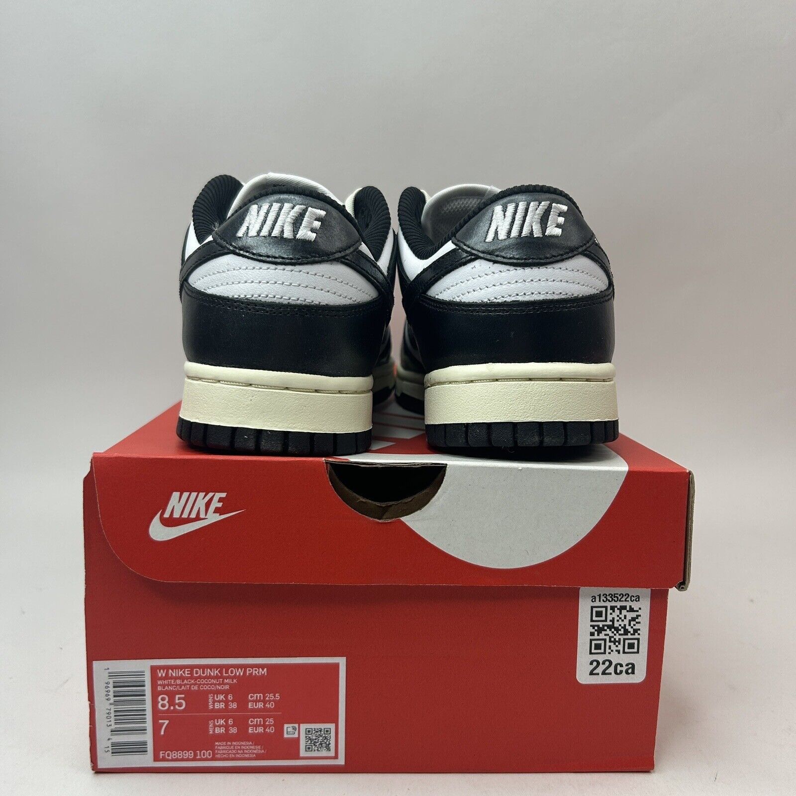 Nike Nike Dunk Low PRM WMNS “Vintage Panda/Black White” 2023 Size US 8.5 / IT 38.5 - 4 Thumbnail