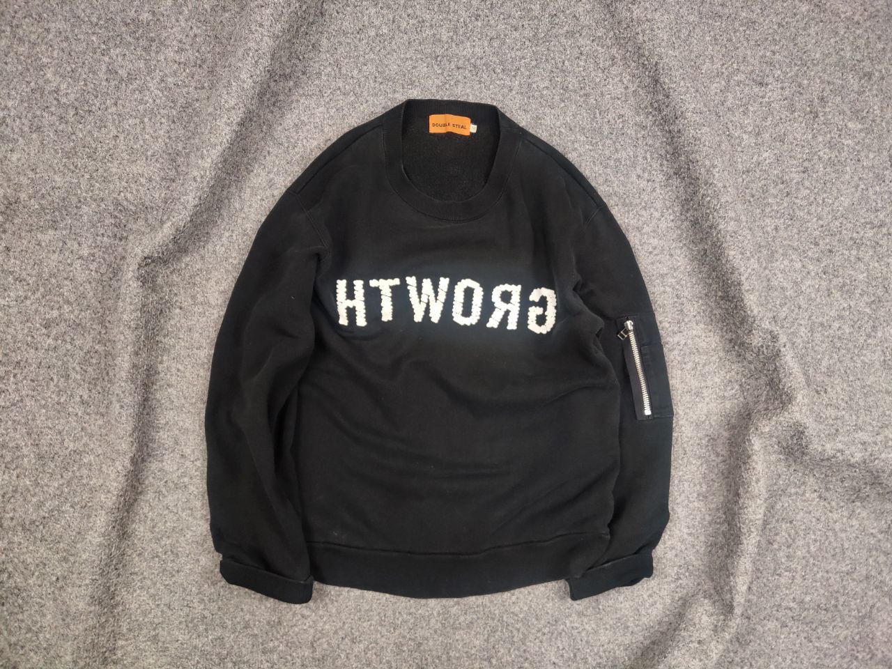 Japanese Brand Vintage 90's Double Steal Japanese Logo Black Sweatshirt Size US M / EU 48-50 / 2 - 1 Thumbnail