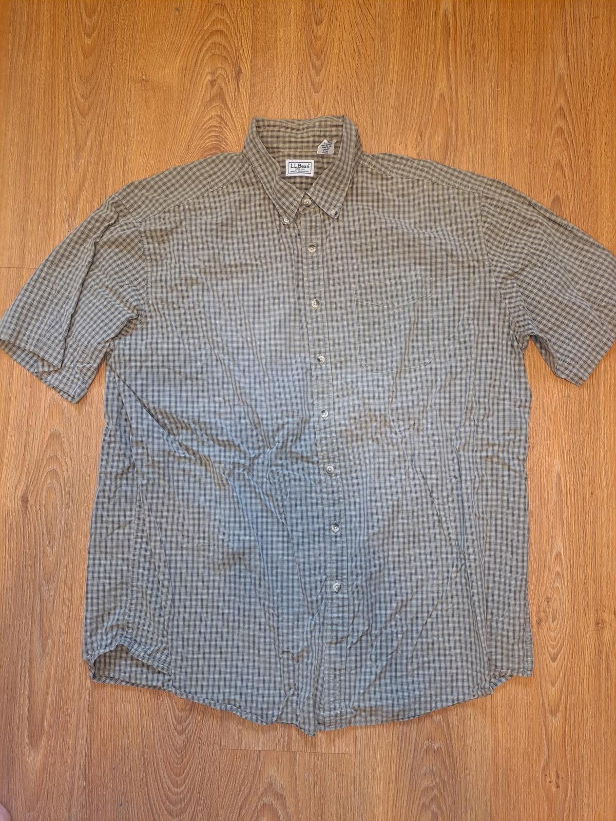 L.L. Bean BIG & TALL LL Bean Button Up Shirt Mens XXL Plaid Green Size US XXL / EU 58 / 5 - 1 Thumbnail