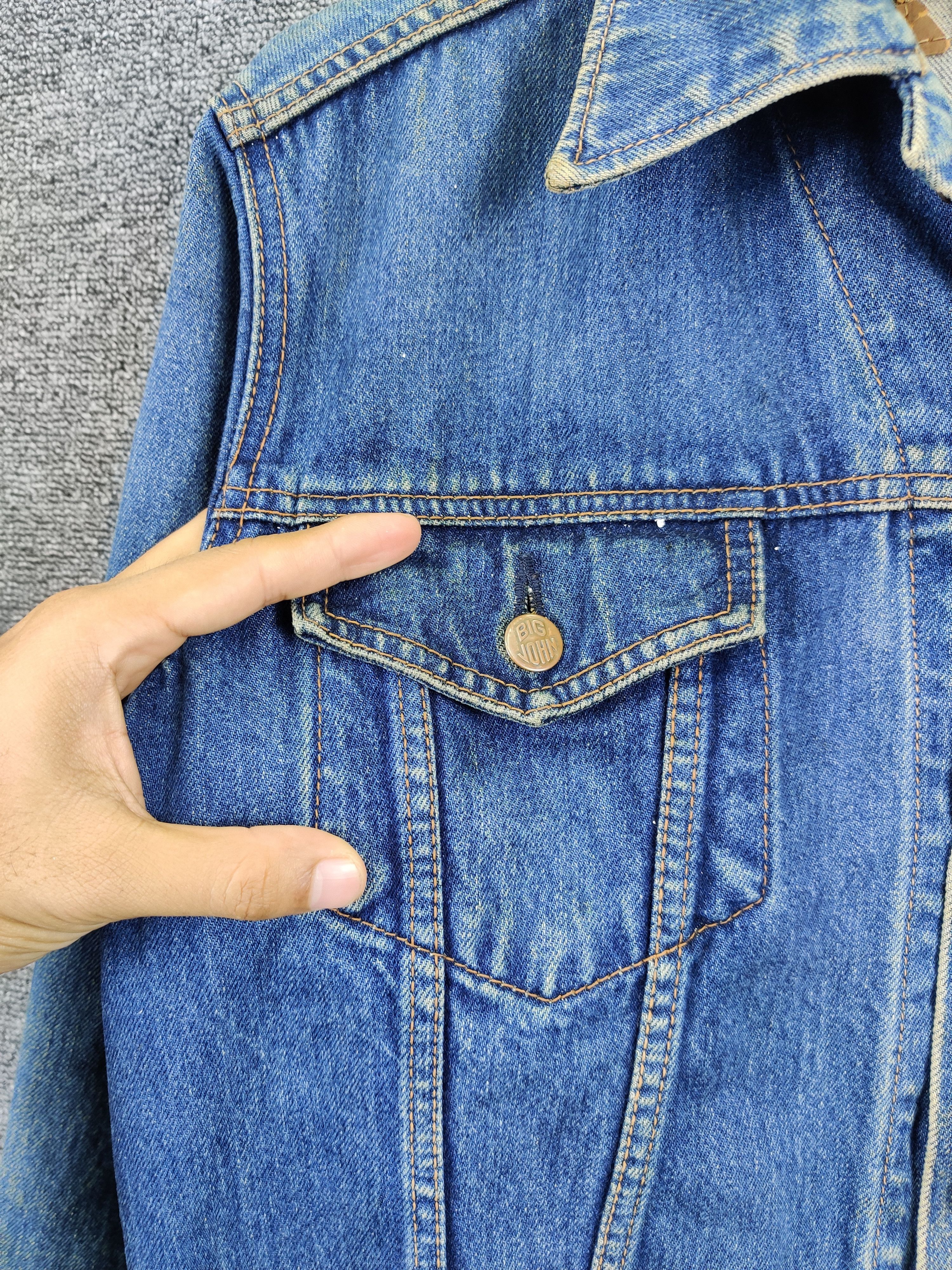 Big John Vintage 90s Big John Distressed Trucker Denim Jacket Size US M / EU 48-50 / 2 - 10 Thumbnail