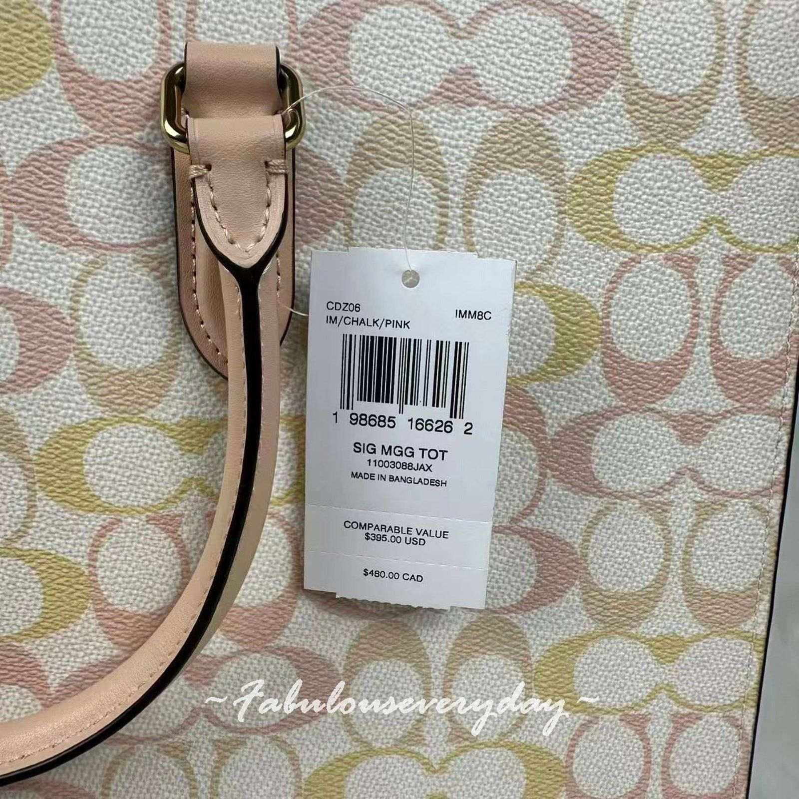 Coach Coach Maggie Tote Bag In Signature Canvas/Gold/Chalk/Pink Size ONE SIZE - 5 Thumbnail