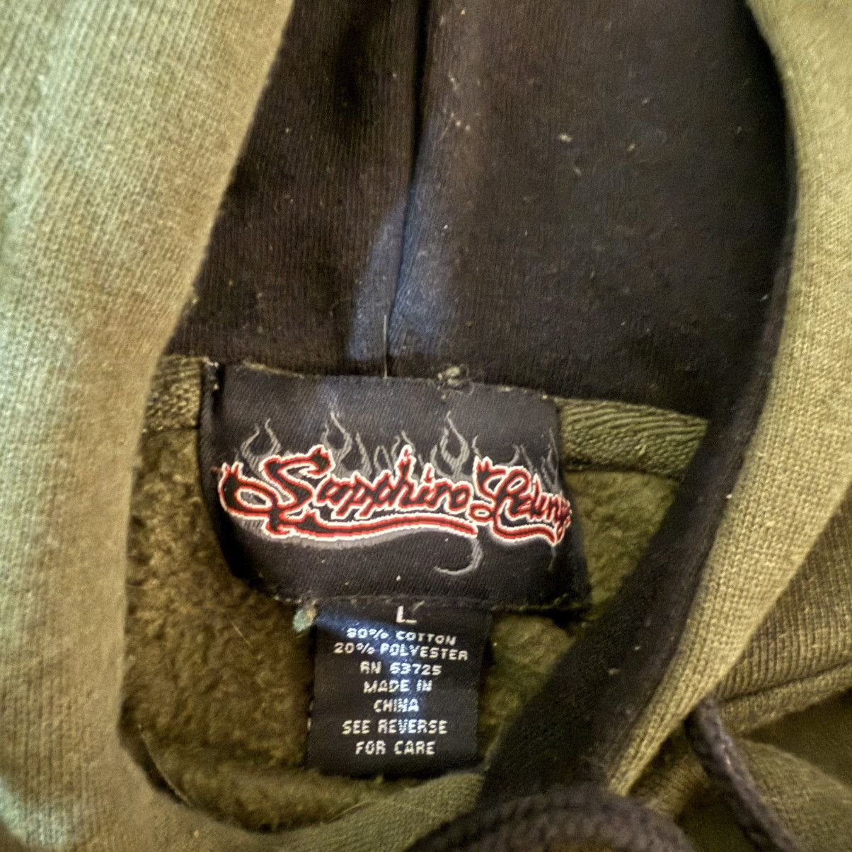 Other Sapphire Lounge Y2K 90s Tribal Flame Green Hoodie Size US L / EU 52-54 / 3 - 3 Thumbnail