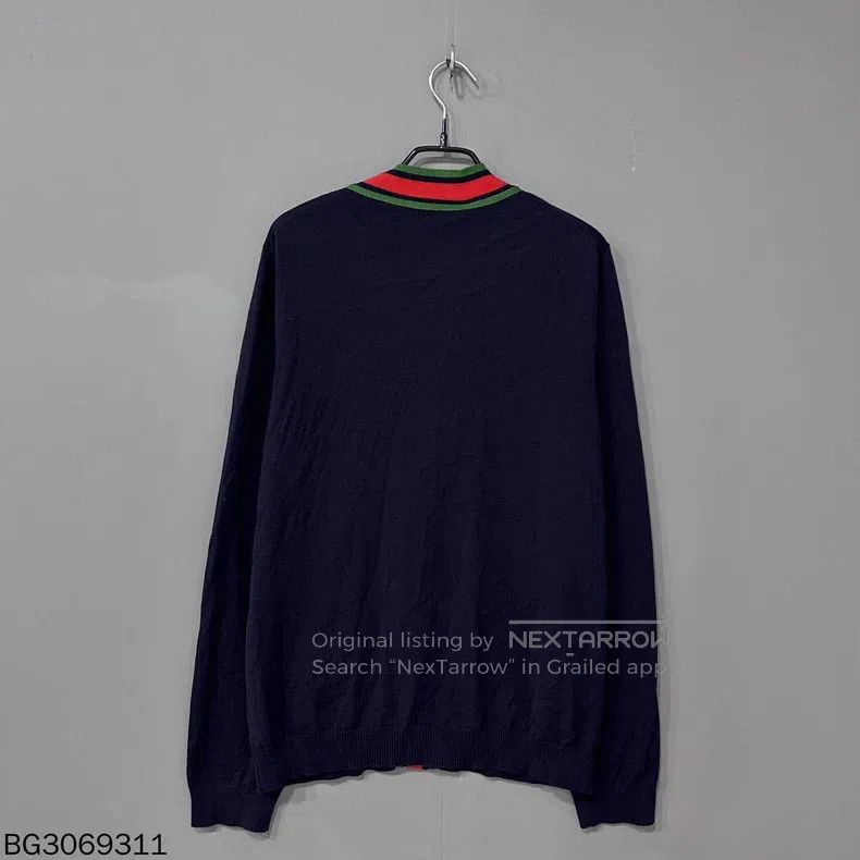 Gucci Gucci Classic red and green striped cardigan coat Size XL / US 12-14 / IT 48-50 - 2 Thumbnail