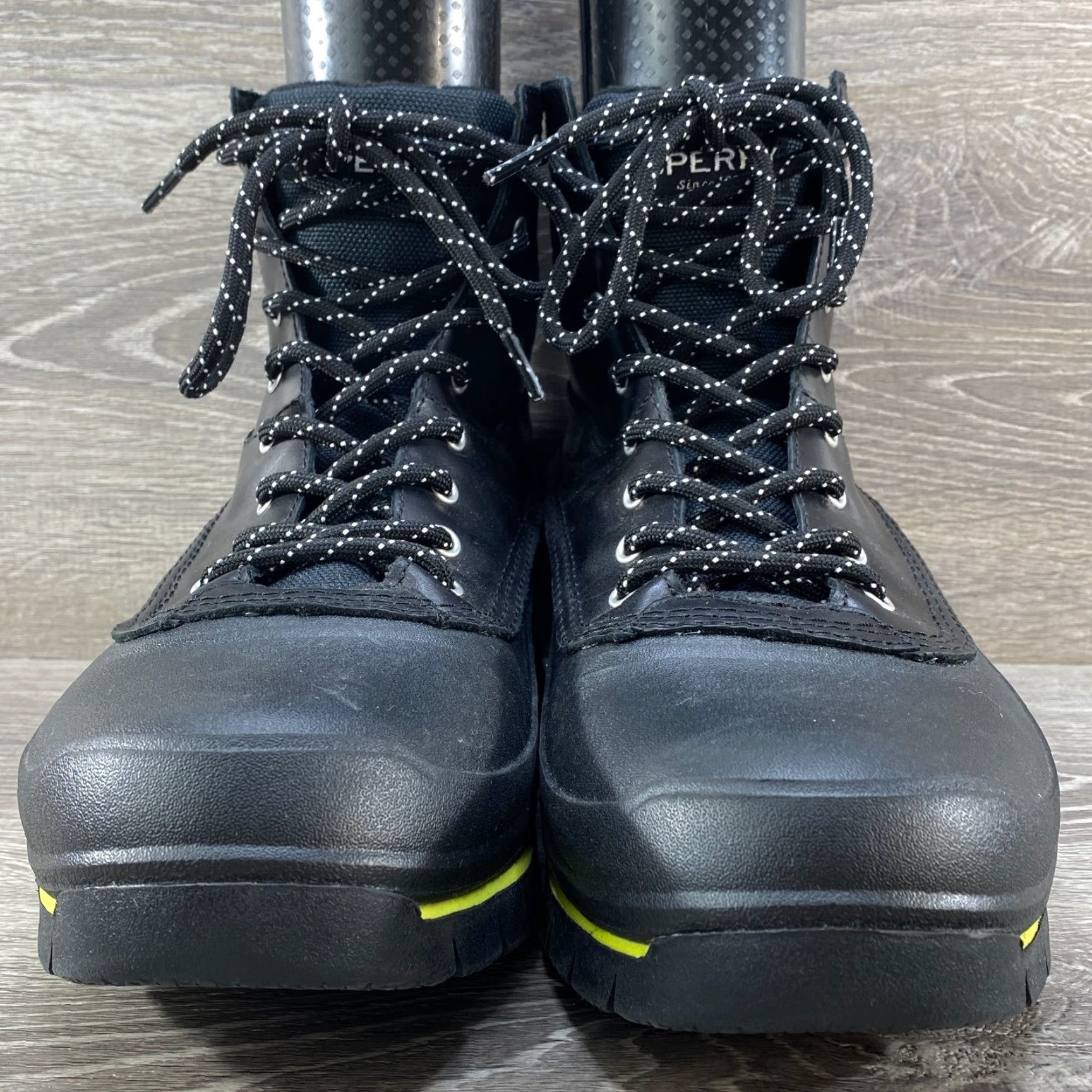 Sperry Sperry Boots Mens 10.5 Cannon Insulated Waterproof Lace Up Black Leather Rubber Winter Thinsulate 200g Top Sider Boot Mens (US 10.5) Size US 9 / EU 42 - 4 Thumbnail